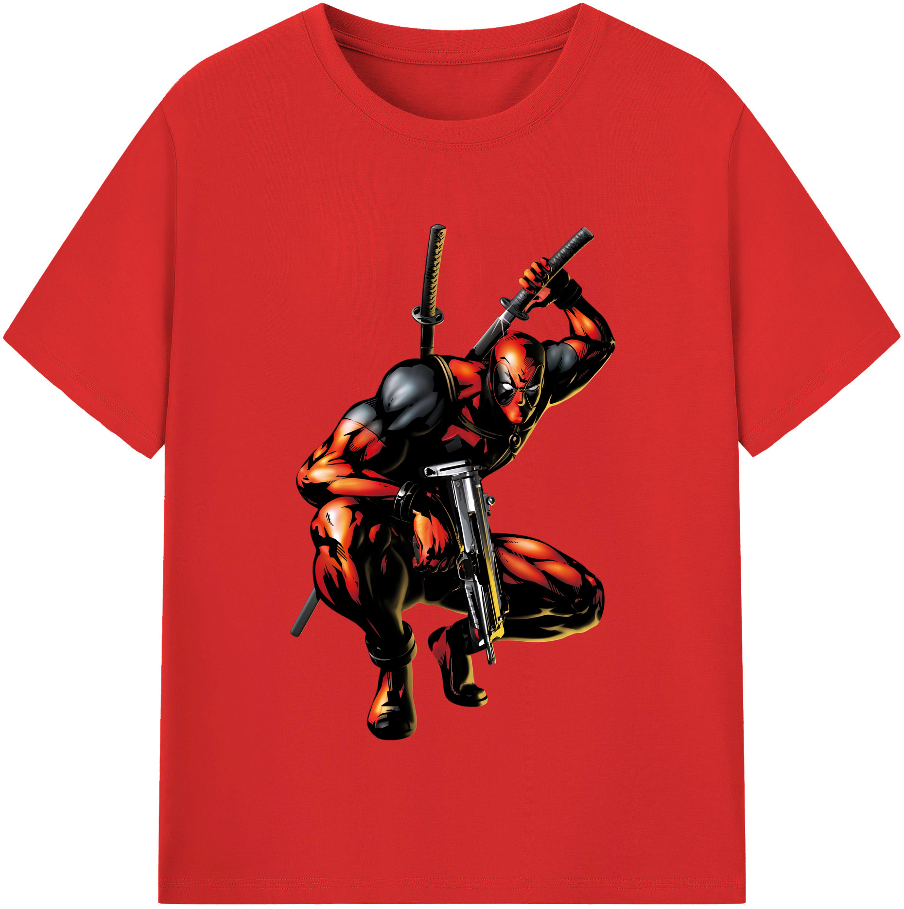（画像用） Deadpool デッドプール 綿100％半袖Tシャツ（フロントプリント）
