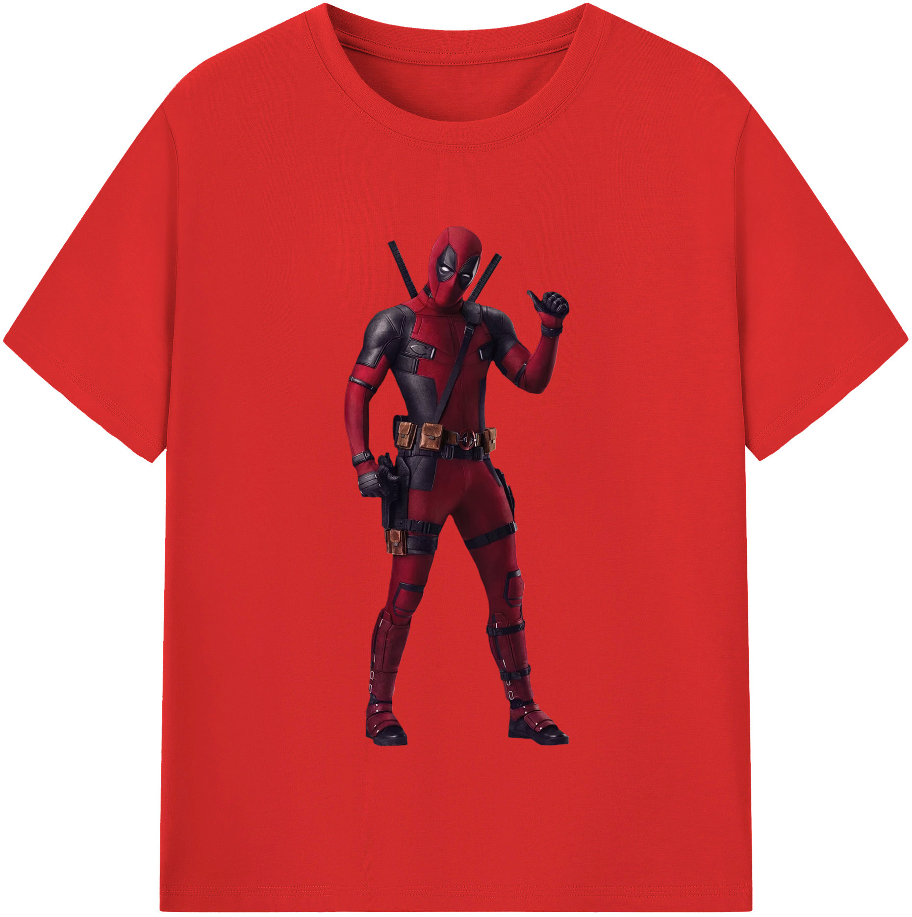 （画像用） Deadpool デッドプール 綿100％半袖Tシャツ（フロントプリント）