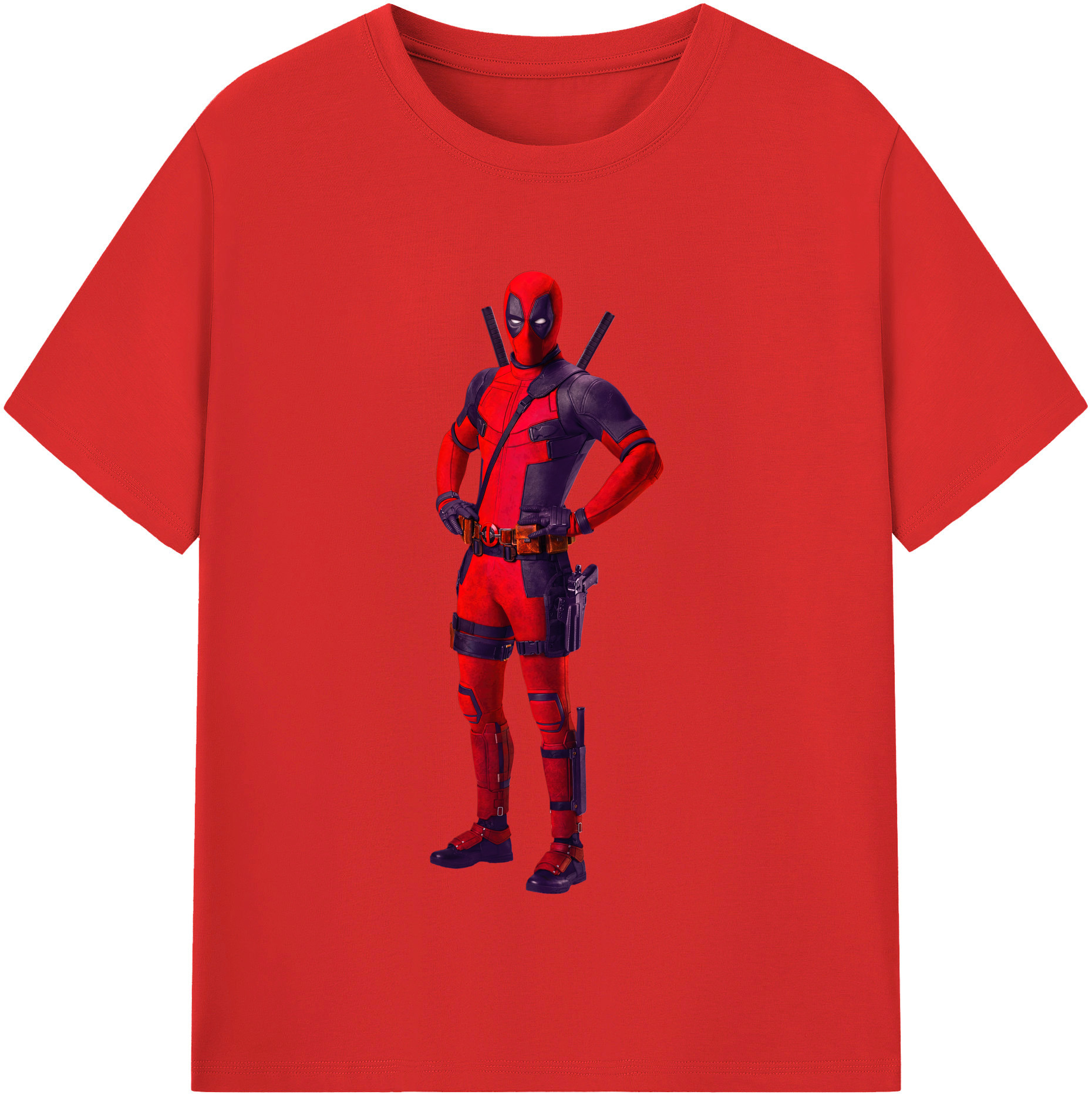 （画像用） Deadpool デッドプール 綿100％半袖Tシャツ（フロントプリント）