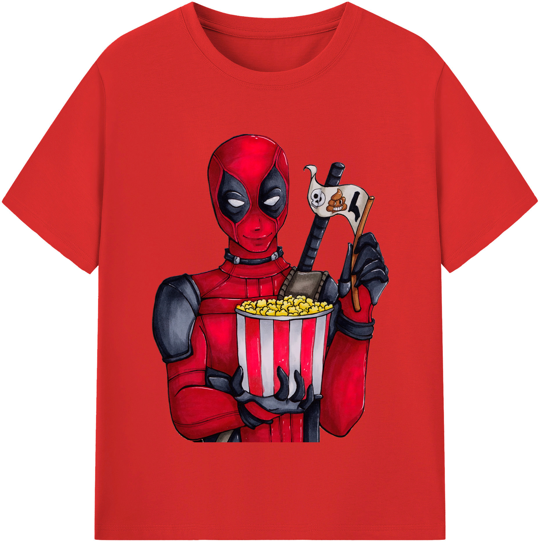 （画像用） Deadpool デッドプール 綿100％半袖Tシャツ（フロントプリント）