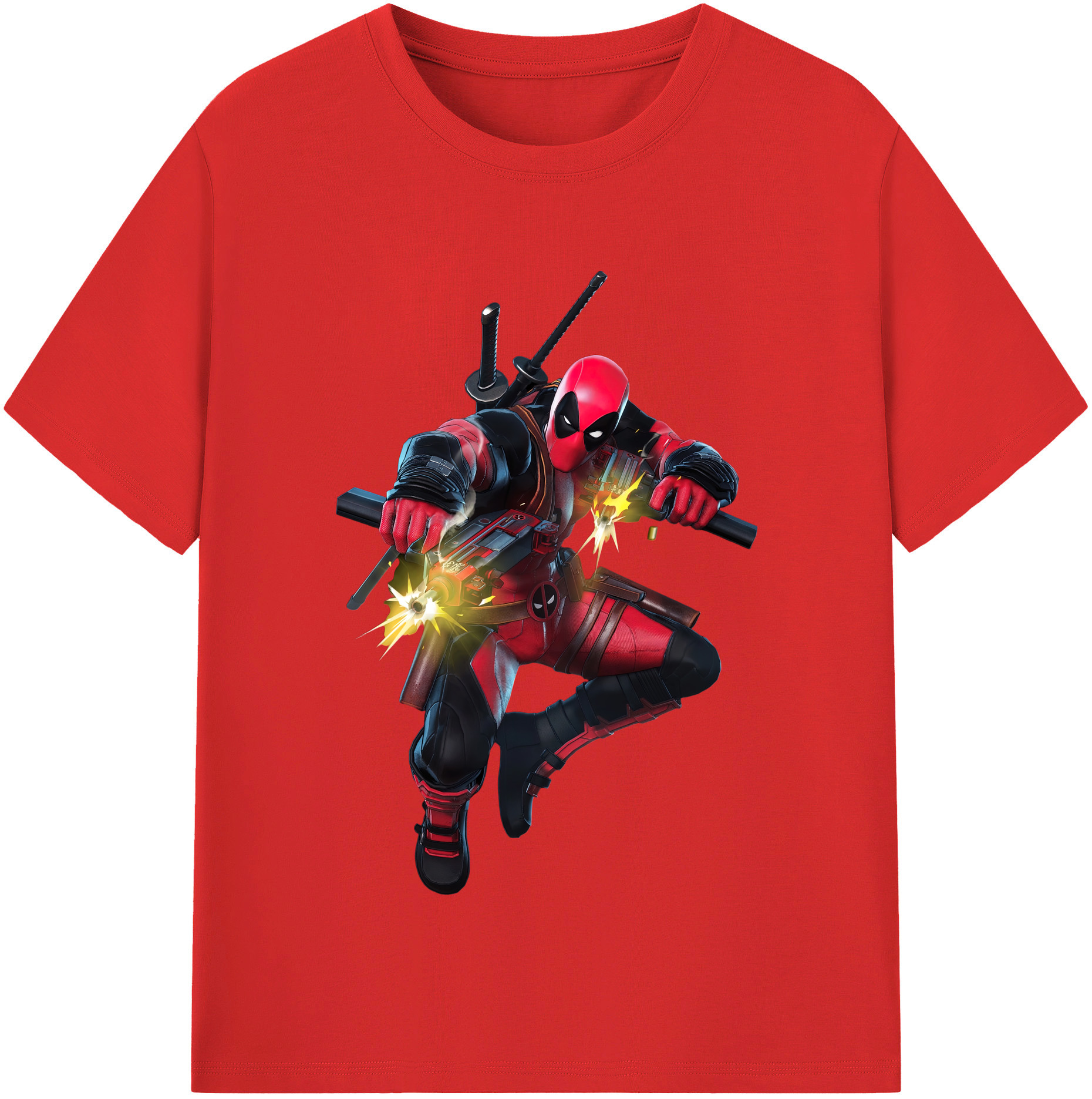 （画像用） Deadpool デッドプール 綿100％半袖Tシャツ（フロントプリント）