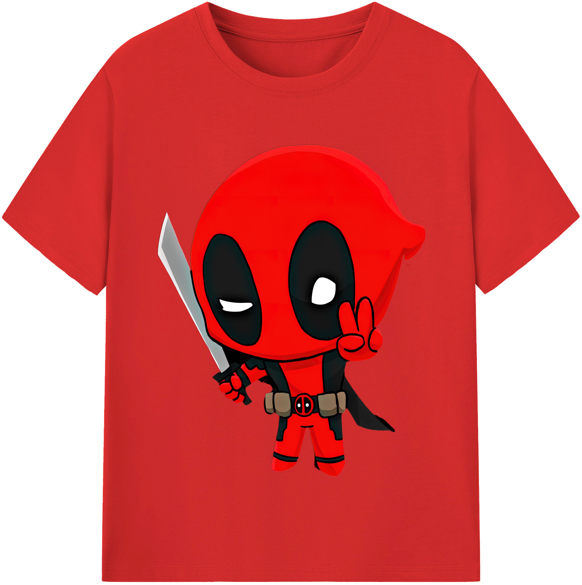 （画像用） Deadpool デッドプール 綿100％半袖Tシャツ（フロントプリント）