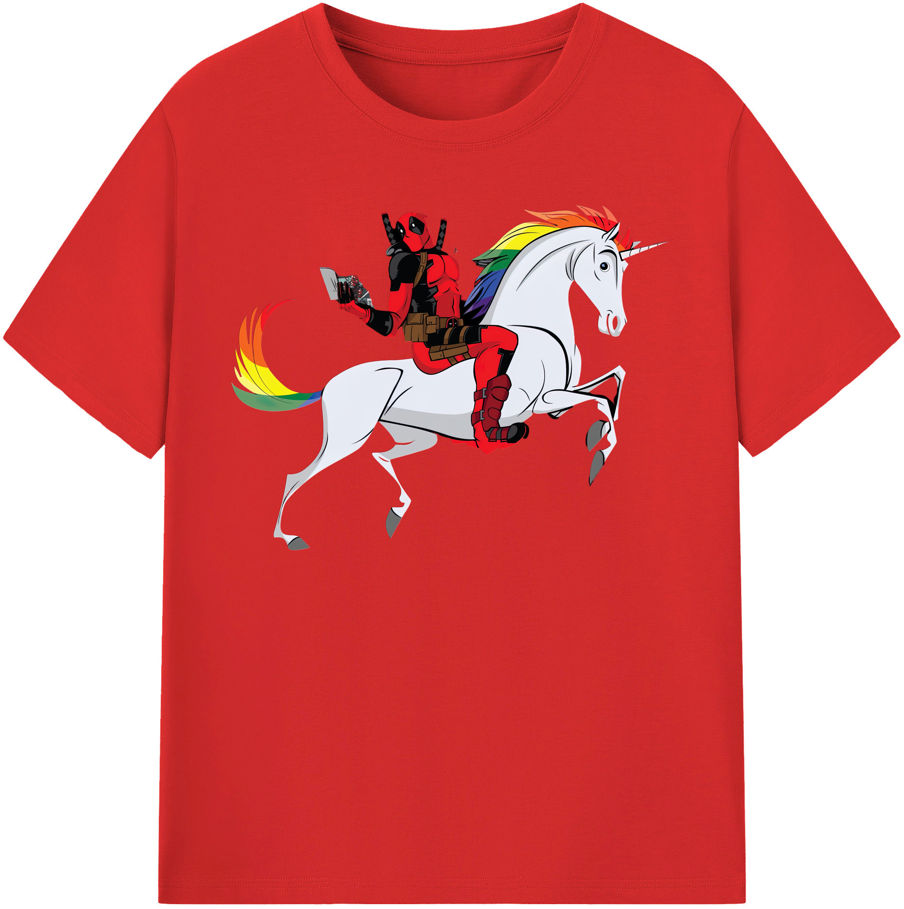 （画像用） Deadpool デッドプール 綿100％半袖Tシャツ（フロントプリント）