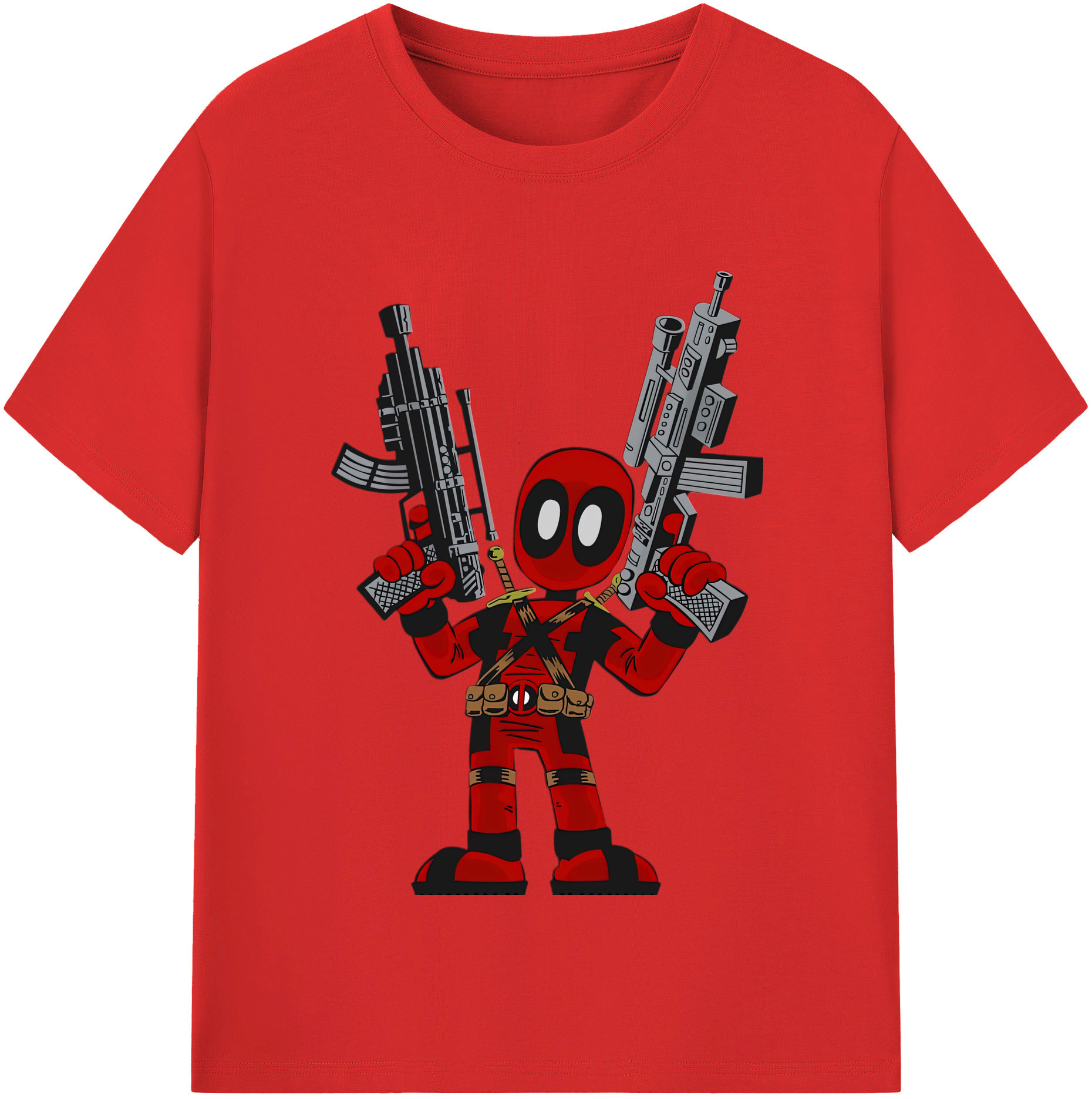 （画像用） Deadpool デッドプール 綿100％半袖Tシャツ（フロントプリント）