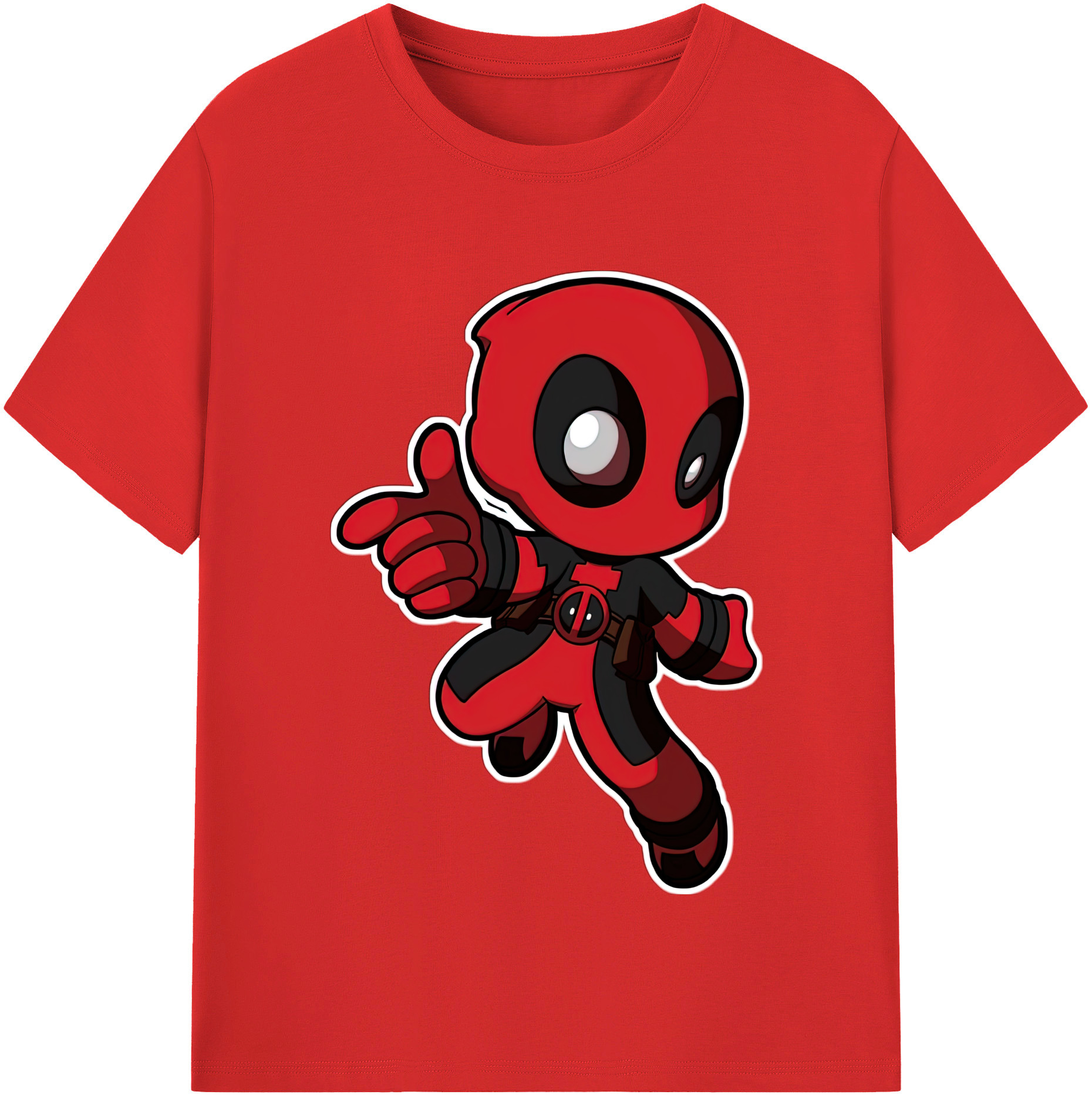 （画像用） Deadpool デッドプール 綿100％半袖Tシャツ（フロントプリント）