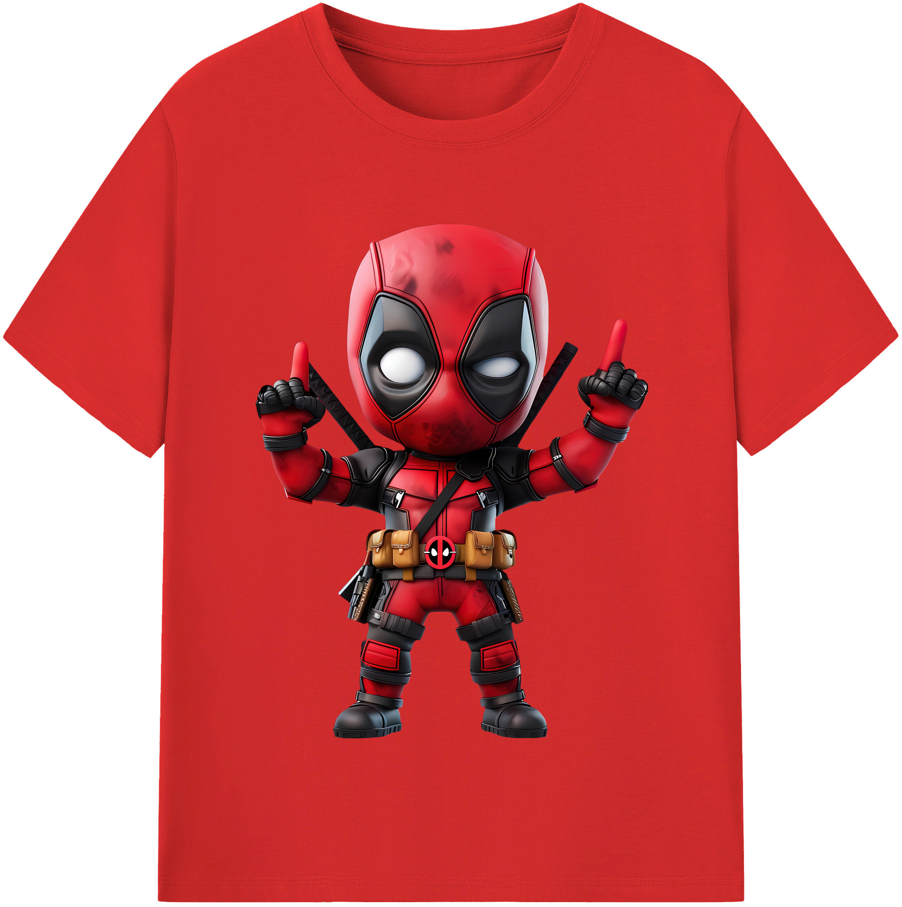 （画像用） Deadpool デッドプール 綿100％半袖Tシャツ（フロントプリント）
