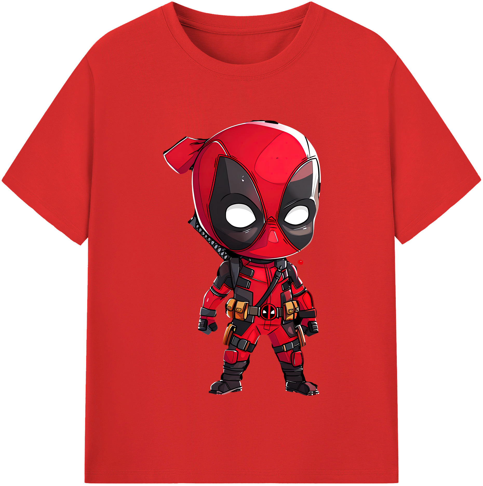 （画像用） Deadpool デッドプール 綿100％半袖Tシャツ（フロントプリント）