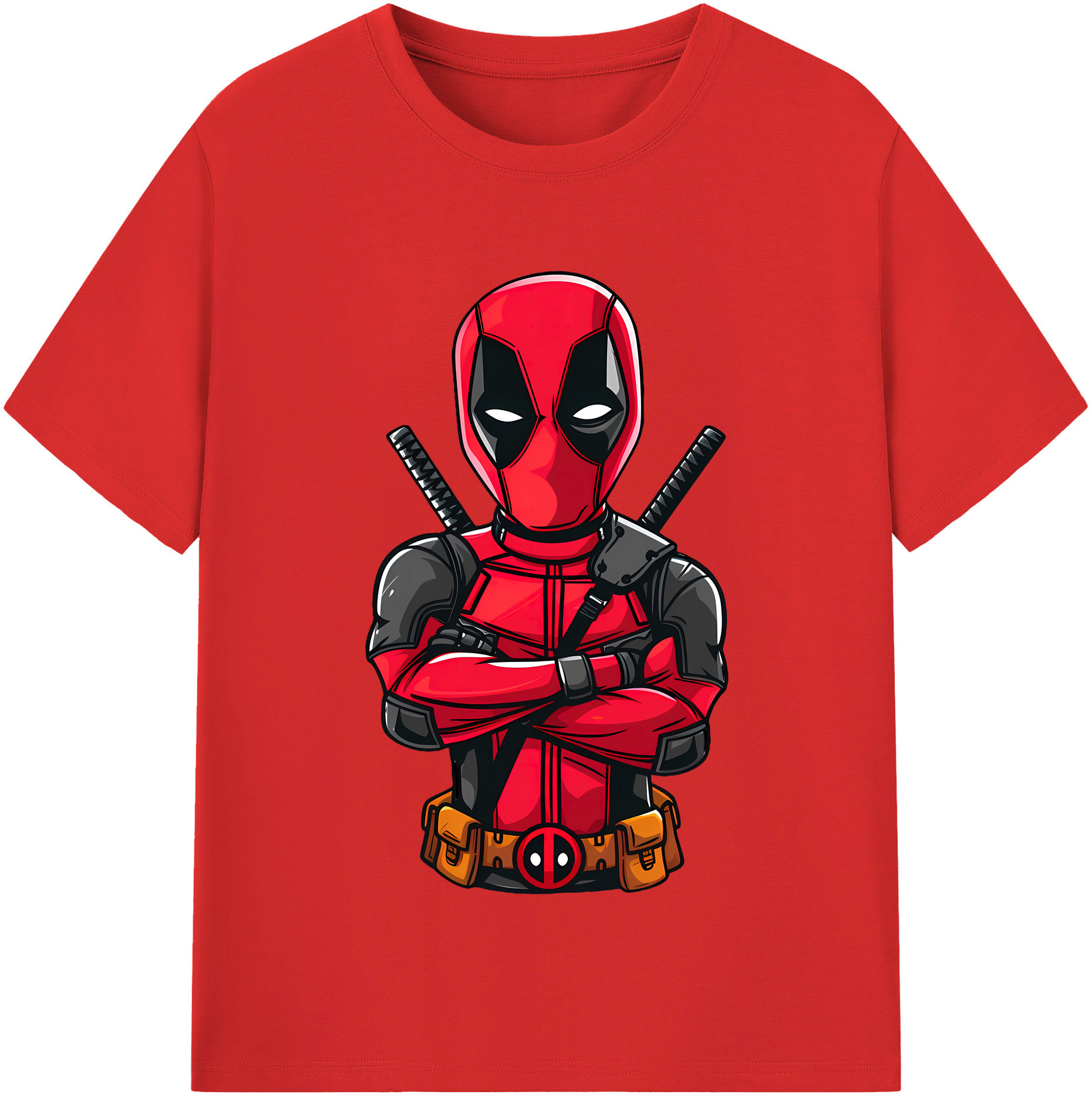 （画像用） Deadpool デッドプール 綿100％半袖Tシャツ（フロントプリント）
