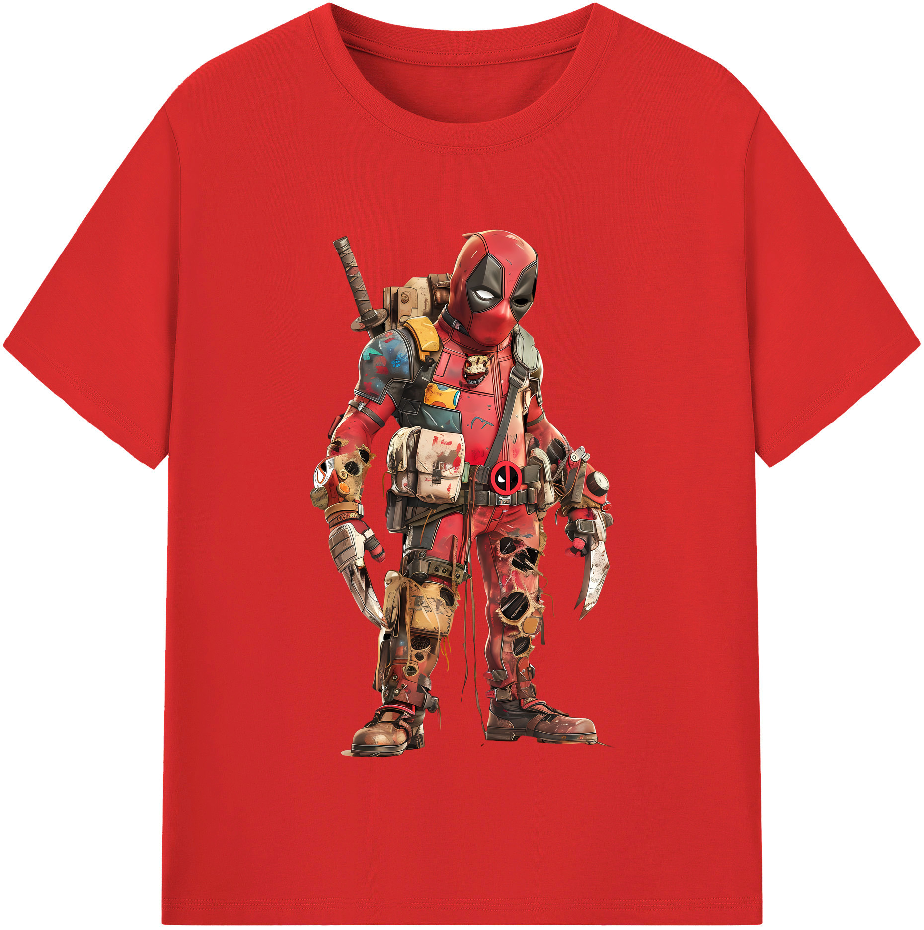 （画像用） Deadpool デッドプール 綿100％半袖Tシャツ（フロントプリント）