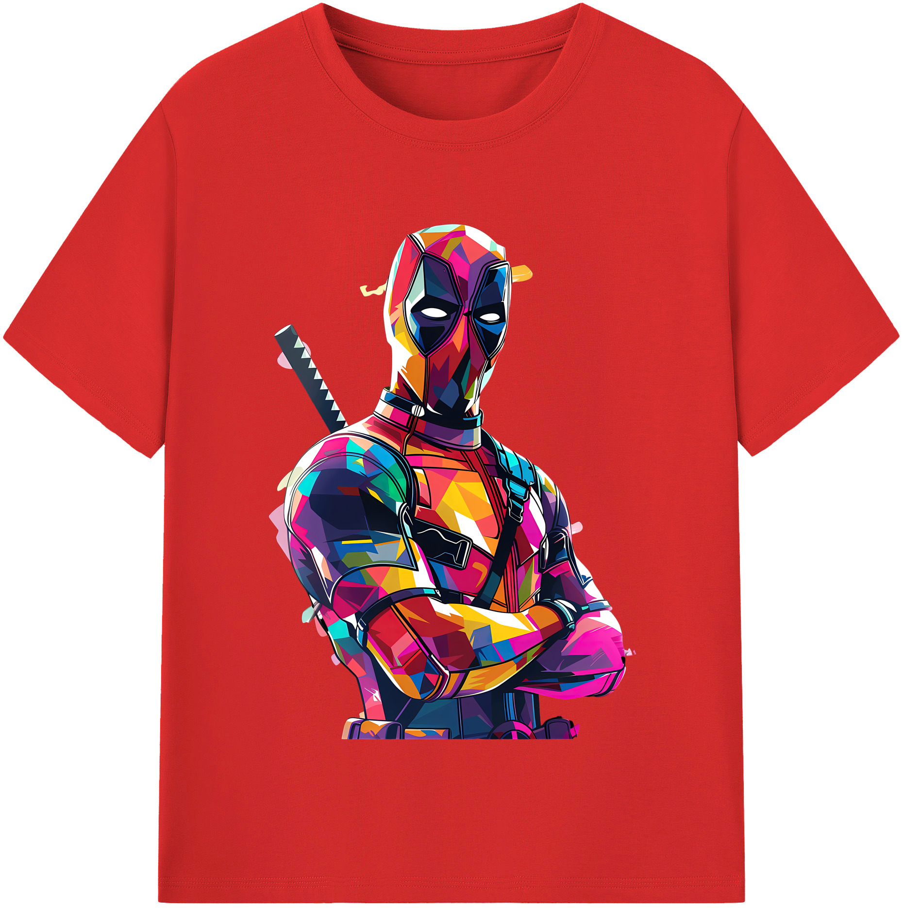 （画像用） Deadpool デッドプール 綿100％半袖Tシャツ（フロントプリント）