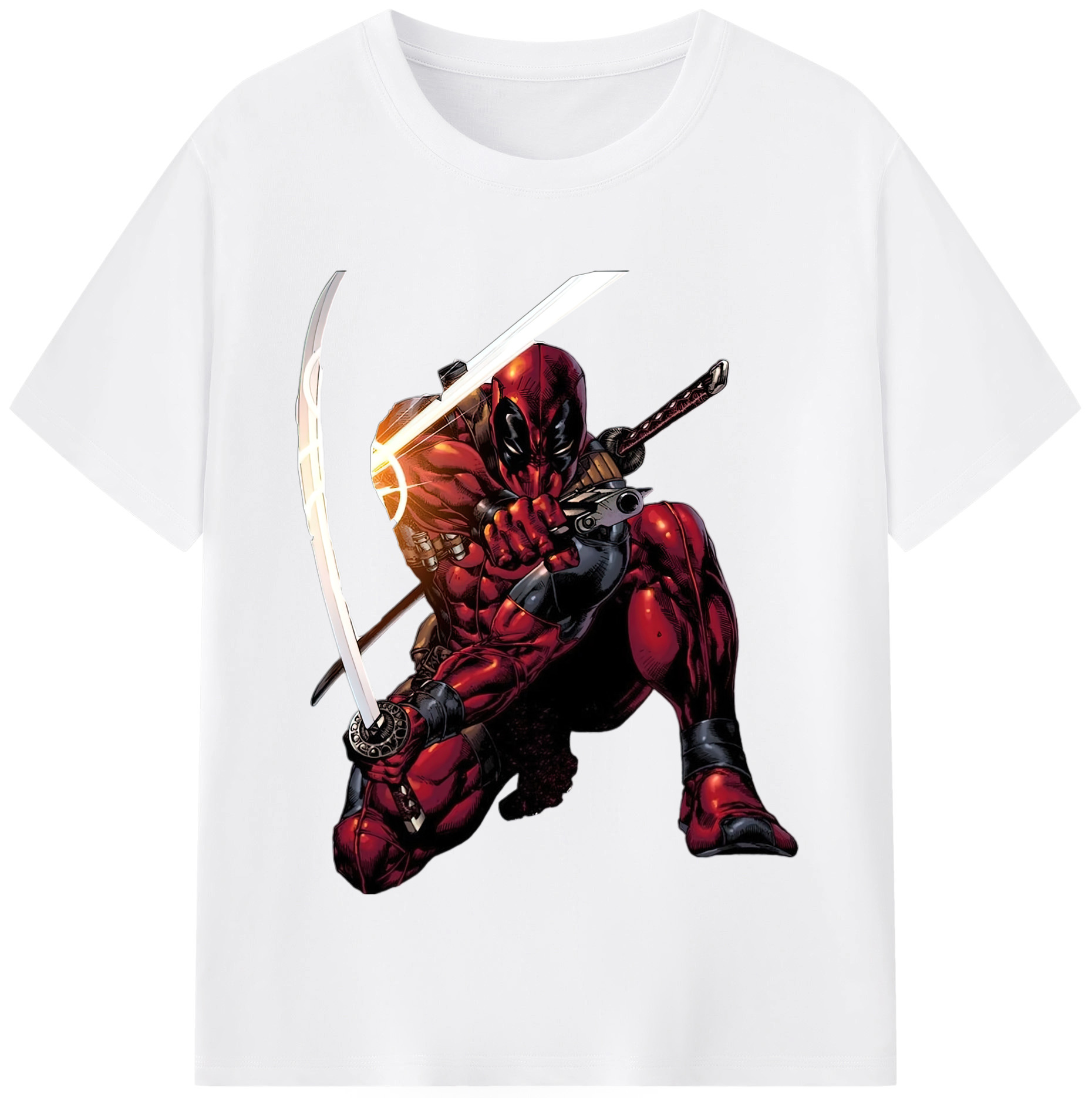 （画像用） Deadpool デッドプール 綿100％半袖Tシャツ（フロントプリント）