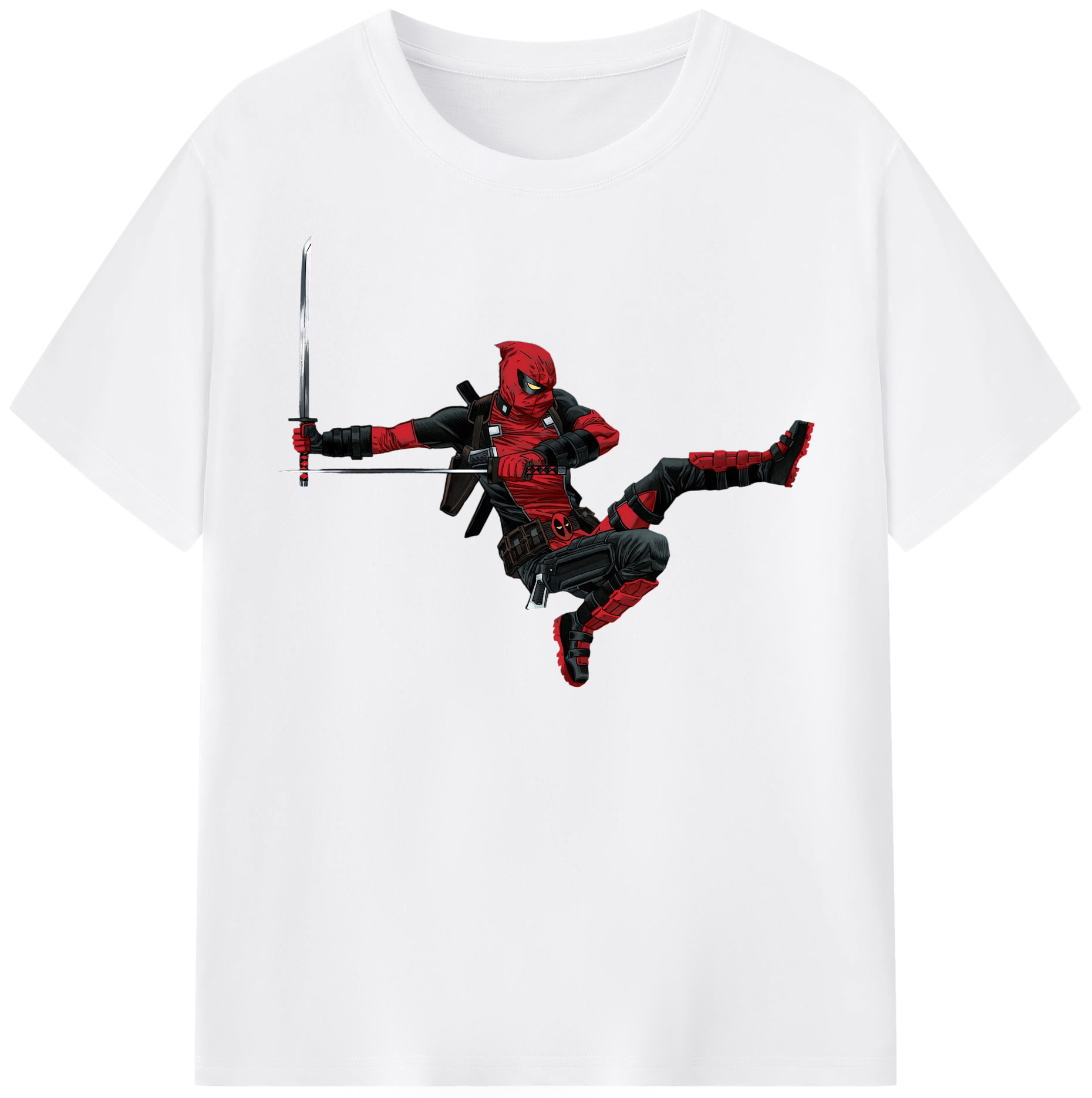 （画像用） Deadpool デッドプール 綿100％半袖Tシャツ（フロントプリント）