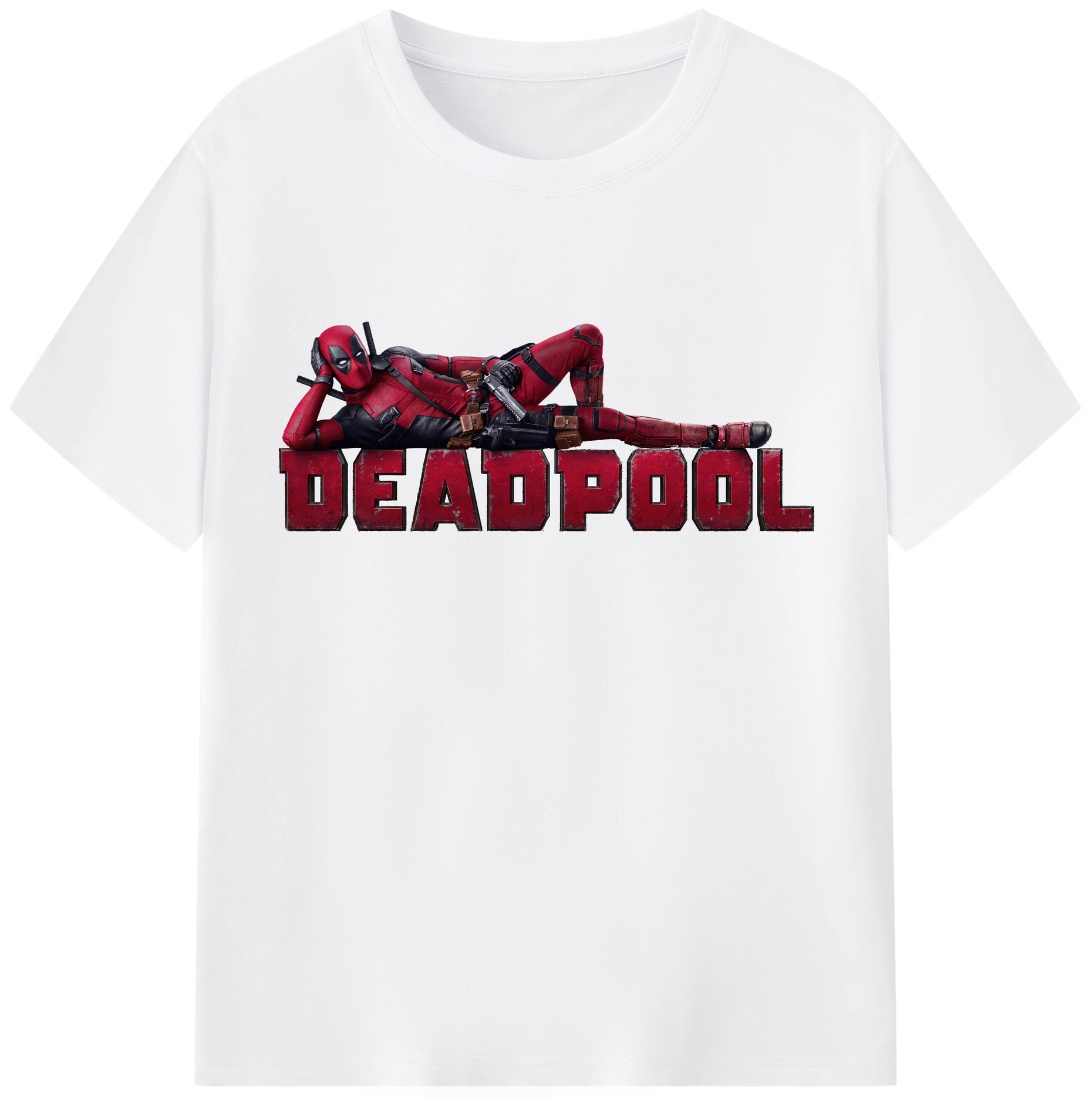 （画像用） Deadpool デッドプール 綿100％半袖Tシャツ（フロントプリント）