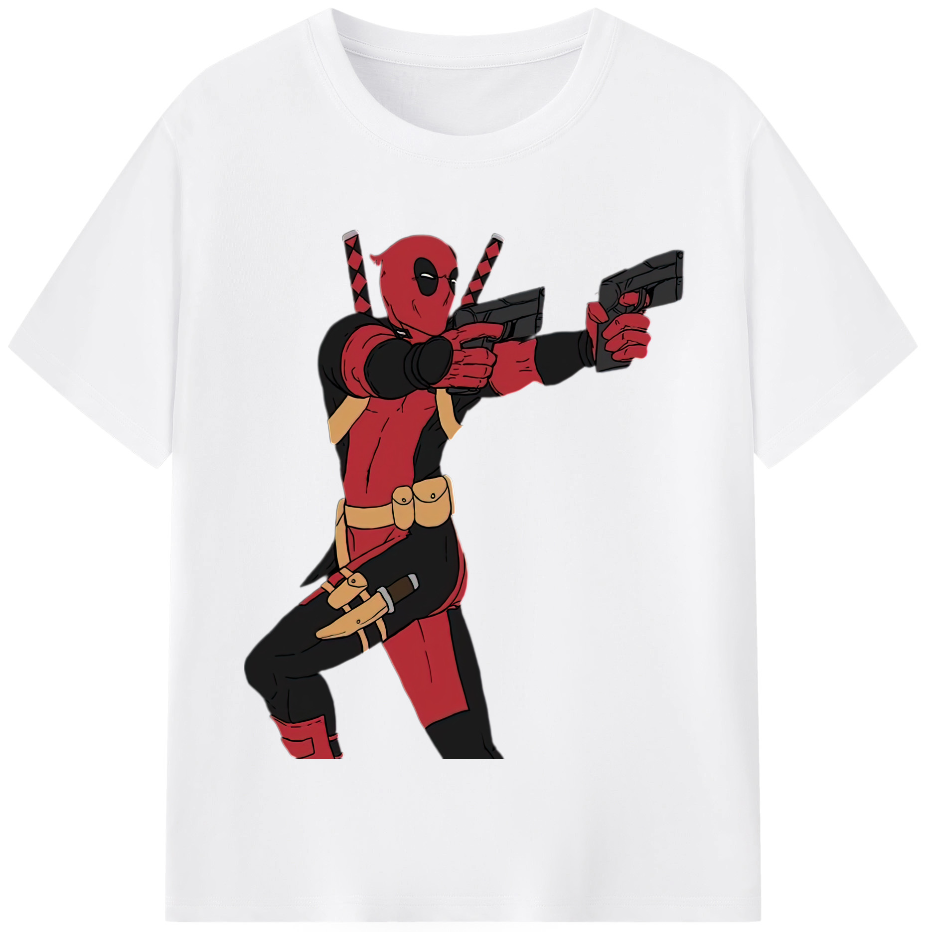（画像用） Deadpool デッドプール 綿100％半袖Tシャツ（フロントプリント）