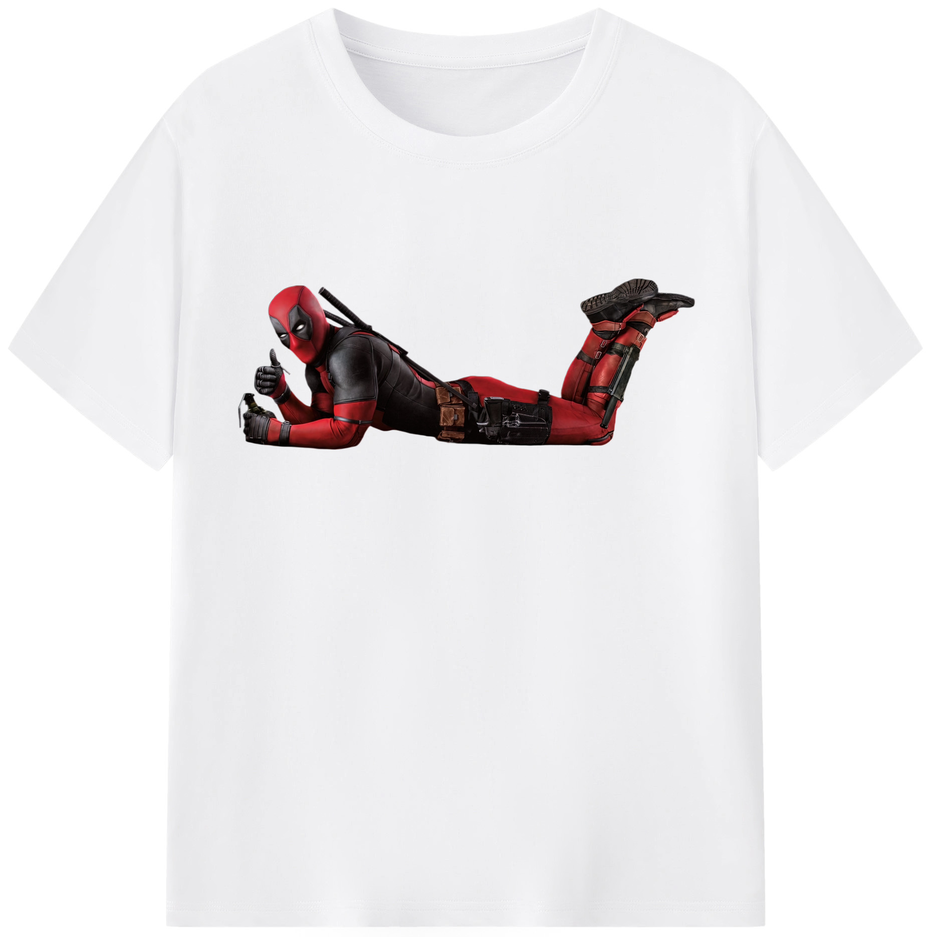 （画像用） Deadpool デッドプール 綿100％半袖Tシャツ（フロントプリント）