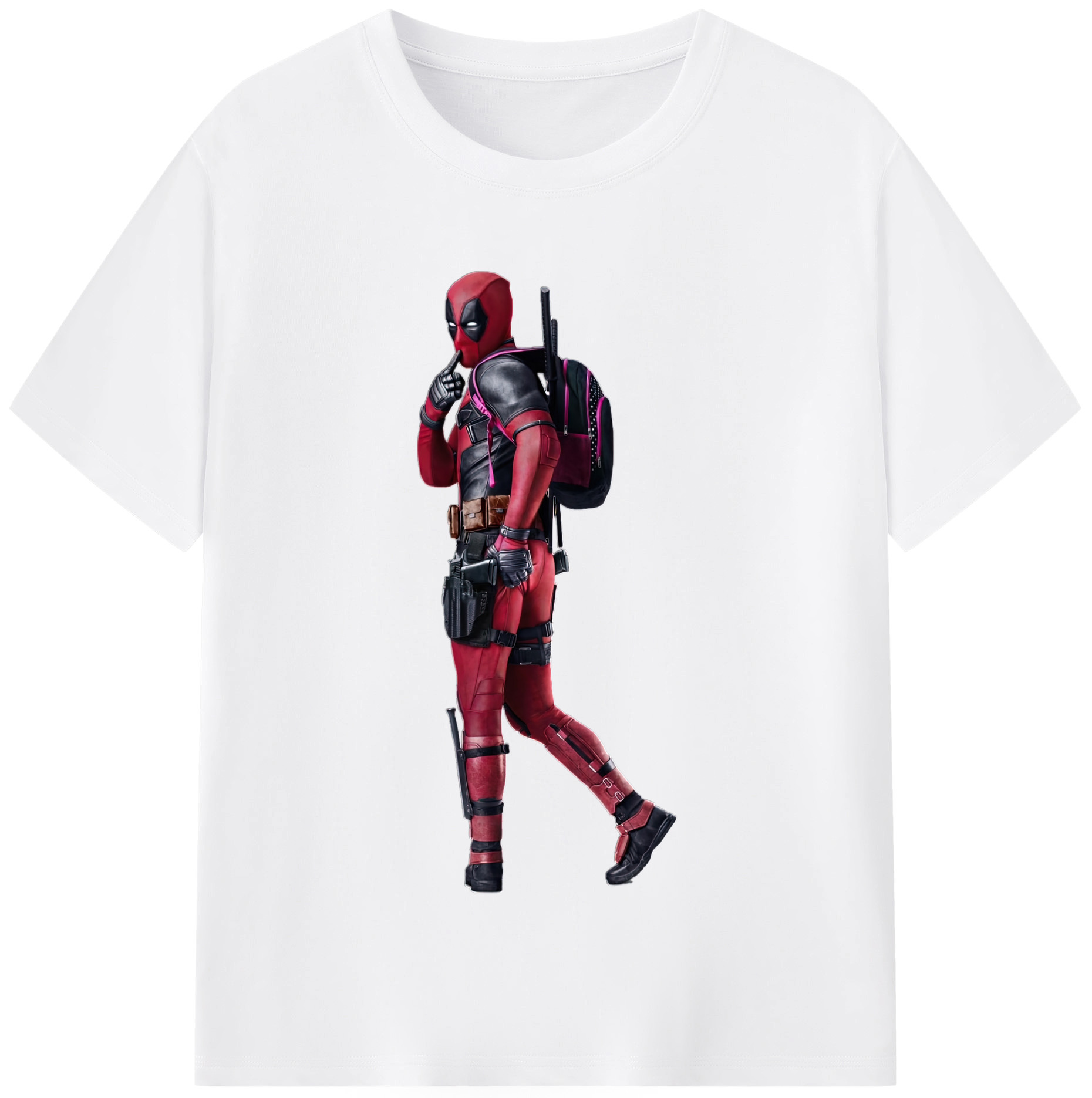 （画像用） Deadpool デッドプール 綿100％半袖Tシャツ（フロントプリント）