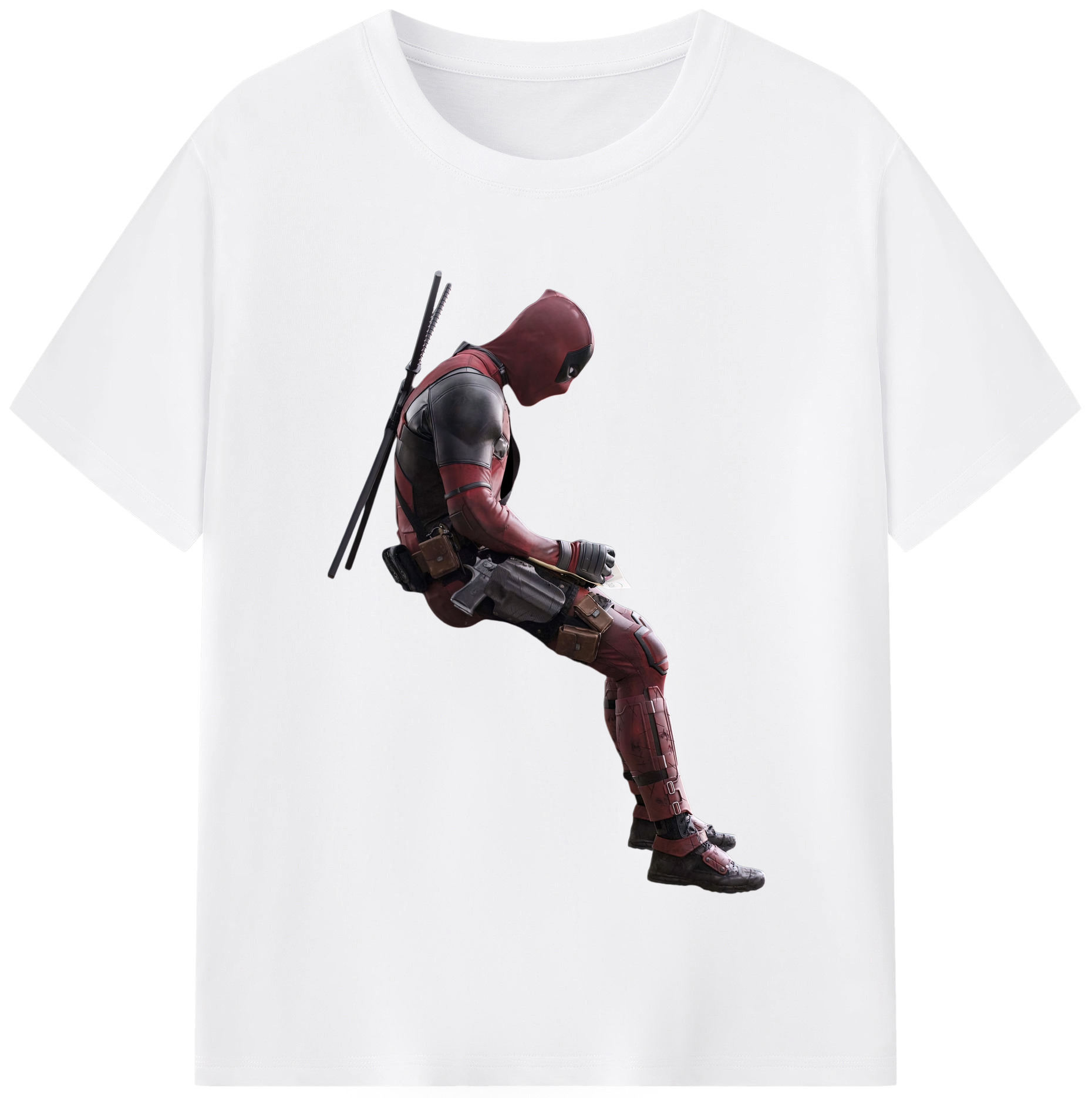 （画像用） Deadpool デッドプール 綿100％半袖Tシャツ（フロントプリント）