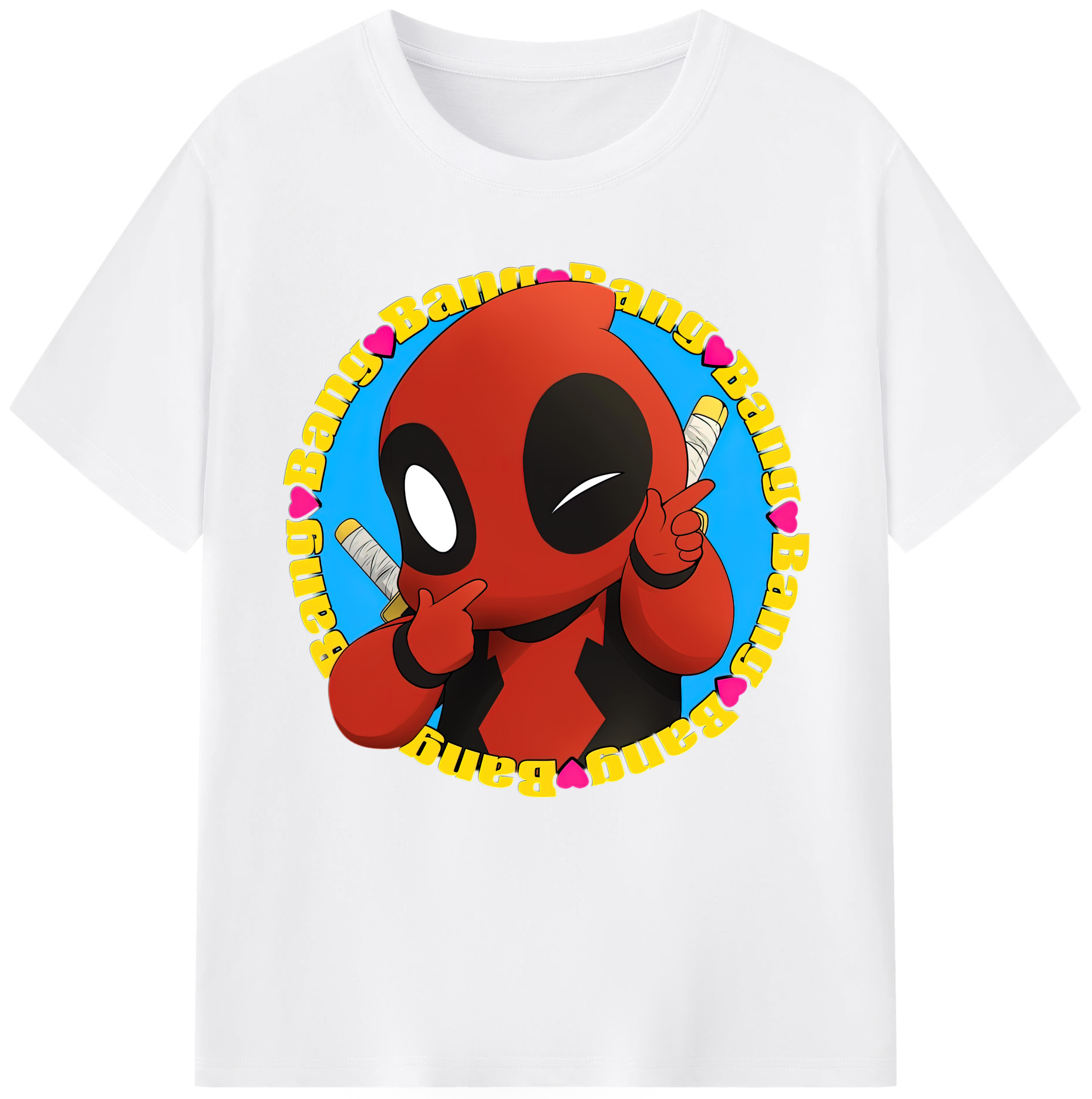 （画像用） Deadpool デッドプール 綿100％半袖Tシャツ（フロントプリント）