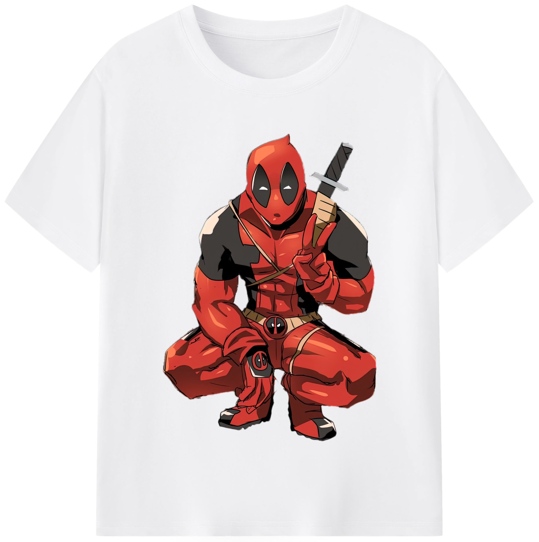 （画像用） Deadpool デッドプール 綿100％半袖Tシャツ（フロントプリント）