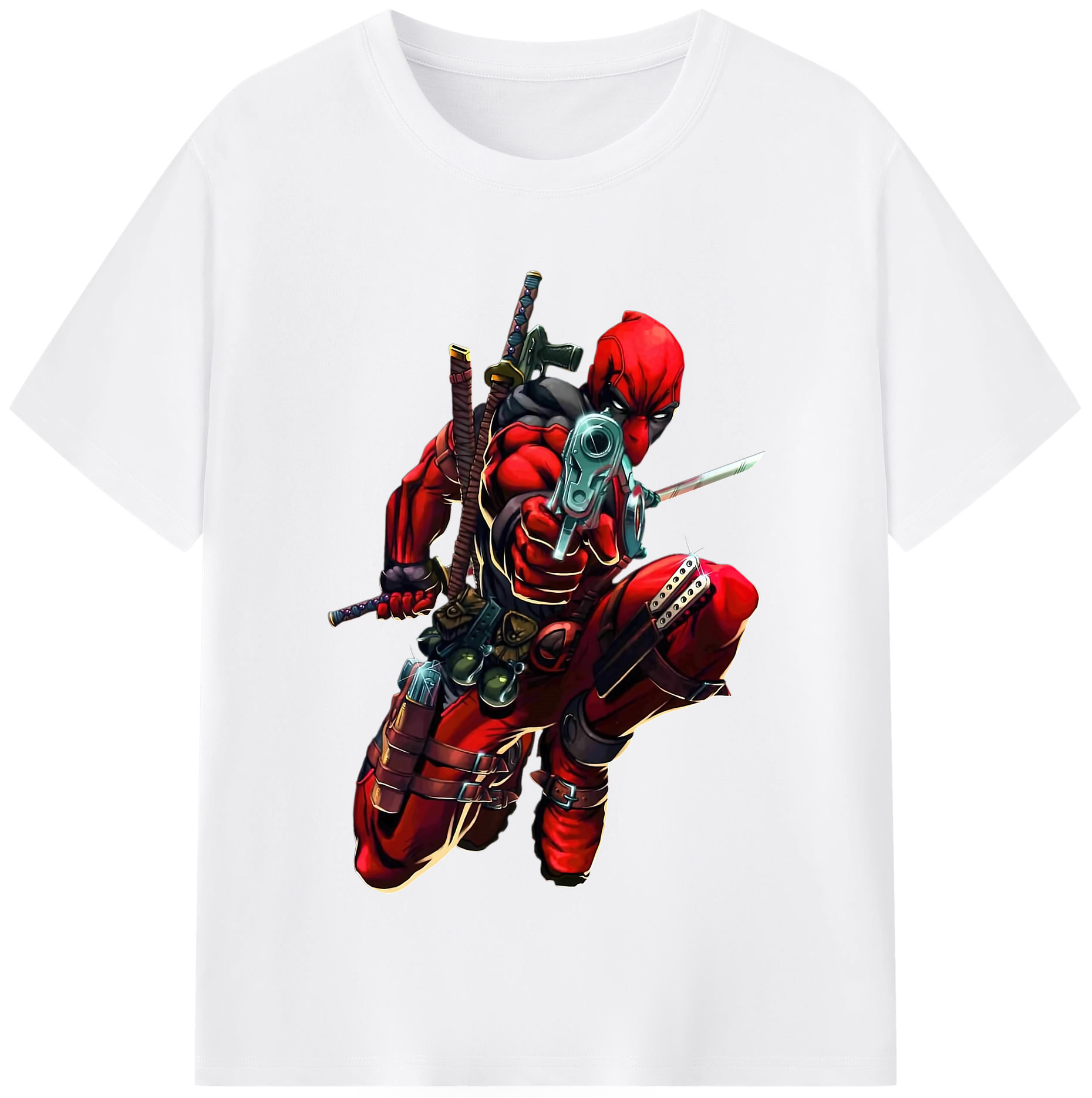（画像用） Deadpool デッドプール 綿100％半袖Tシャツ（フロントプリント）