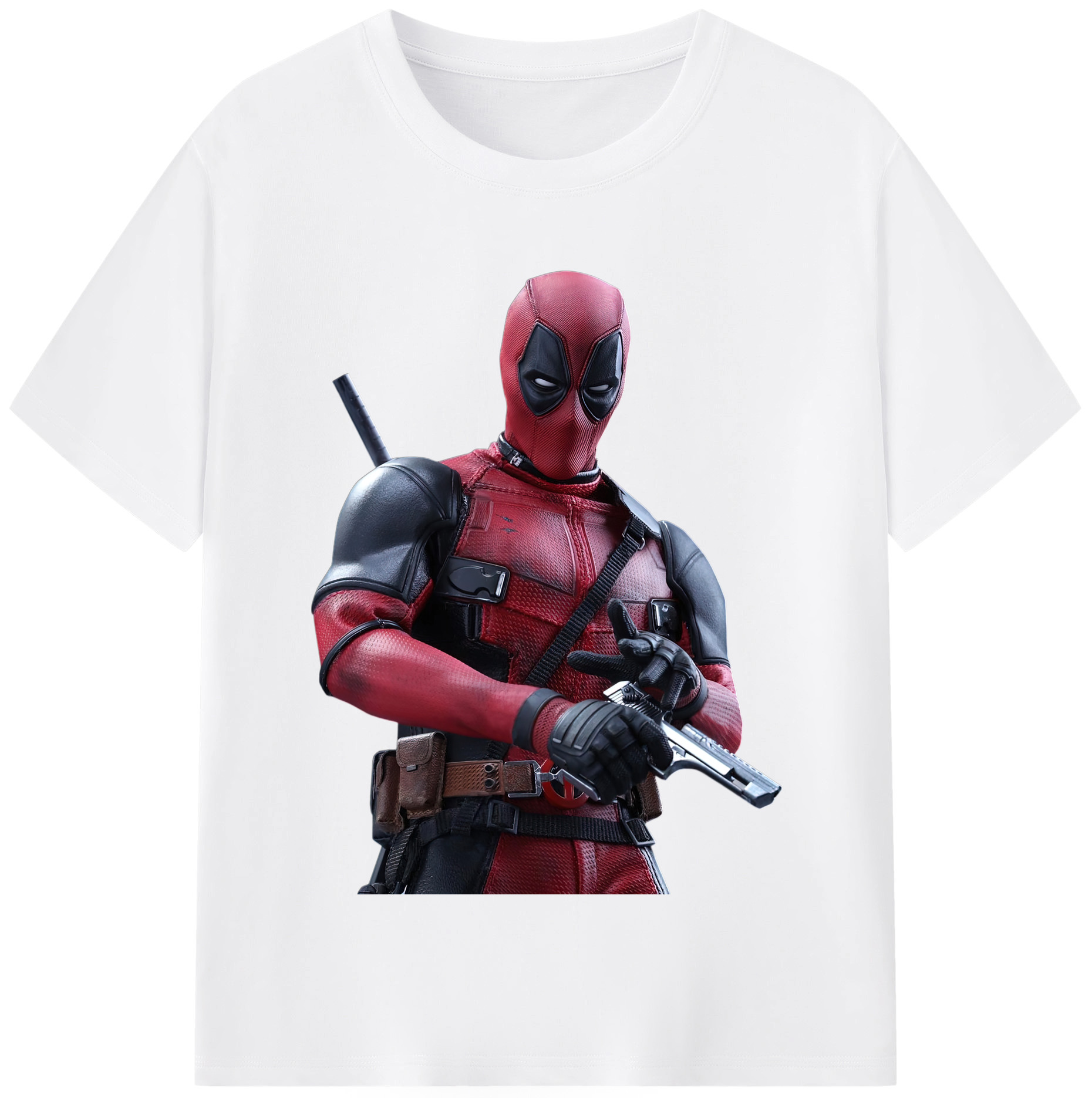 （画像用） Deadpool デッドプール 綿100％半袖Tシャツ（フロントプリント）