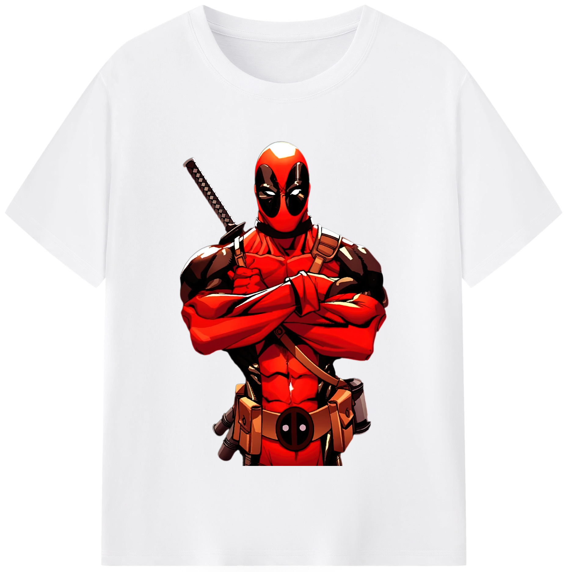（画像用） Deadpool デッドプール 綿100％半袖Tシャツ（フロントプリント）