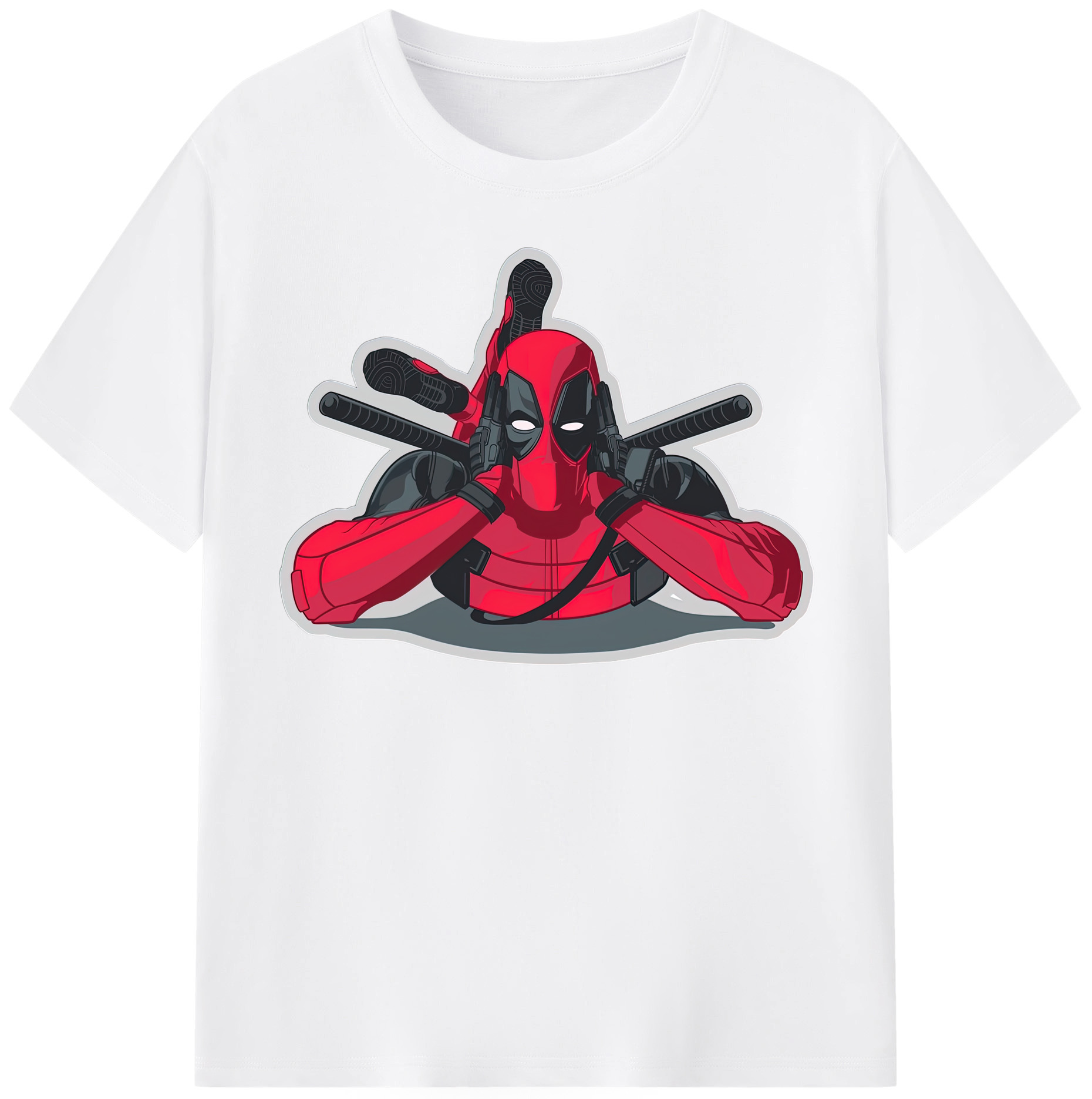（画像用） Deadpool デッドプール 綿100％半袖Tシャツ（フロントプリント）