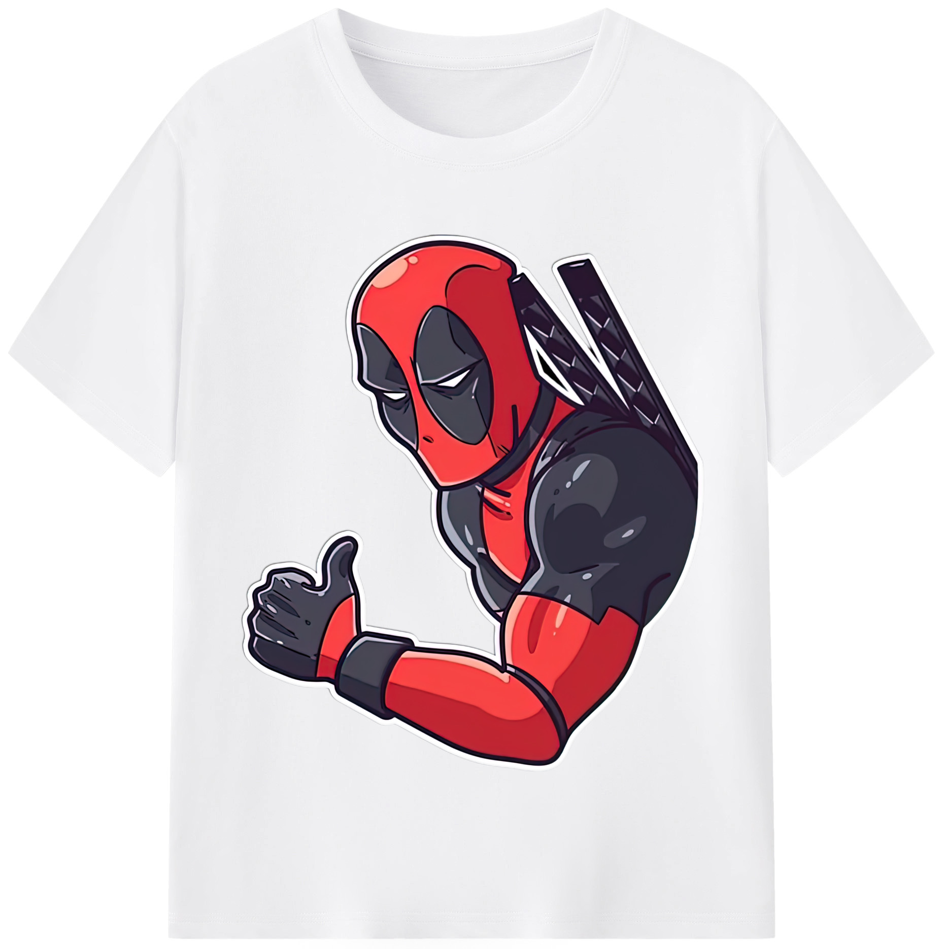 （画像用） Deadpool デッドプール 綿100％半袖Tシャツ（フロントプリント）
