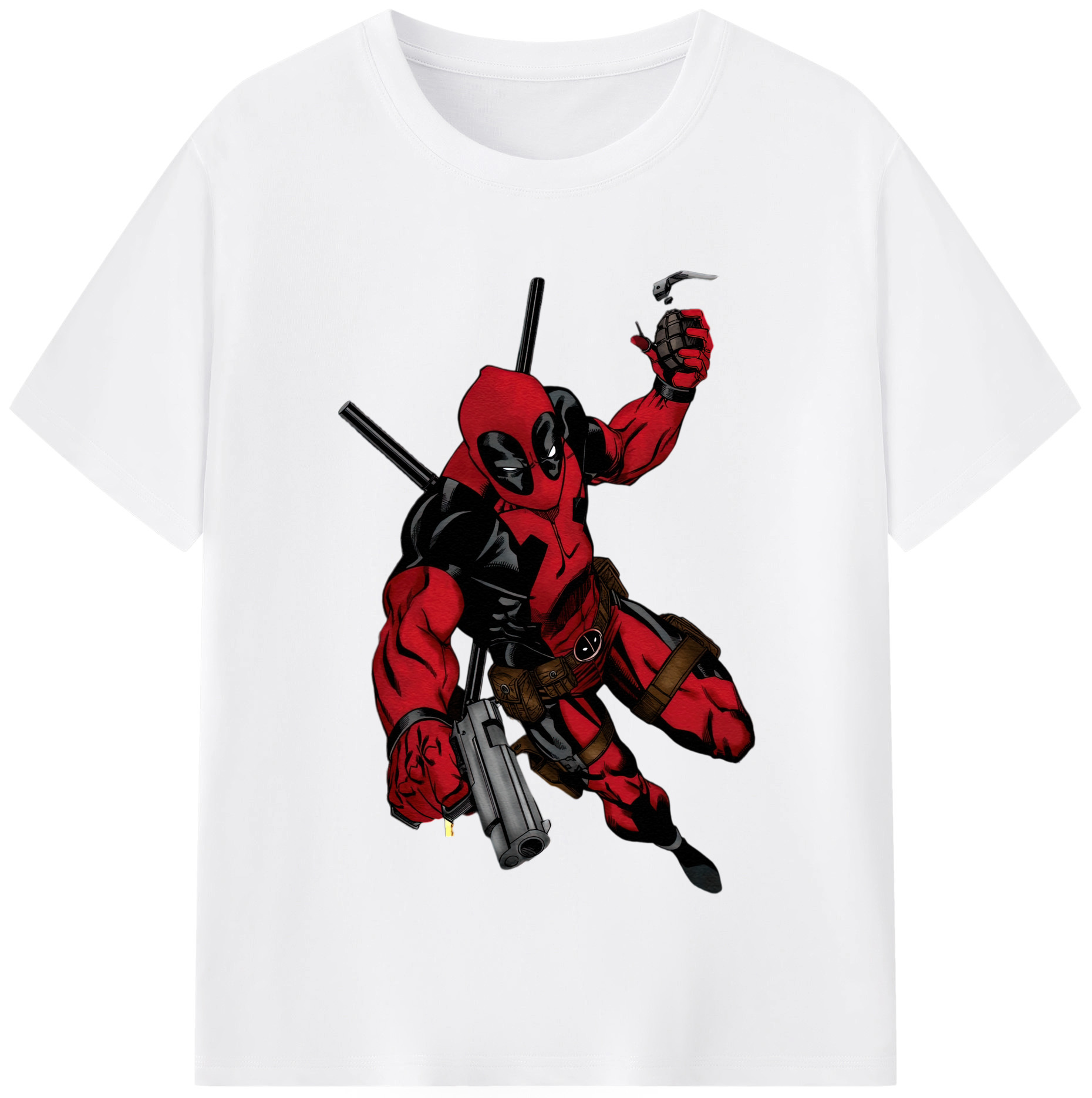 （画像用） Deadpool デッドプール 綿100％半袖Tシャツ（フロントプリント）