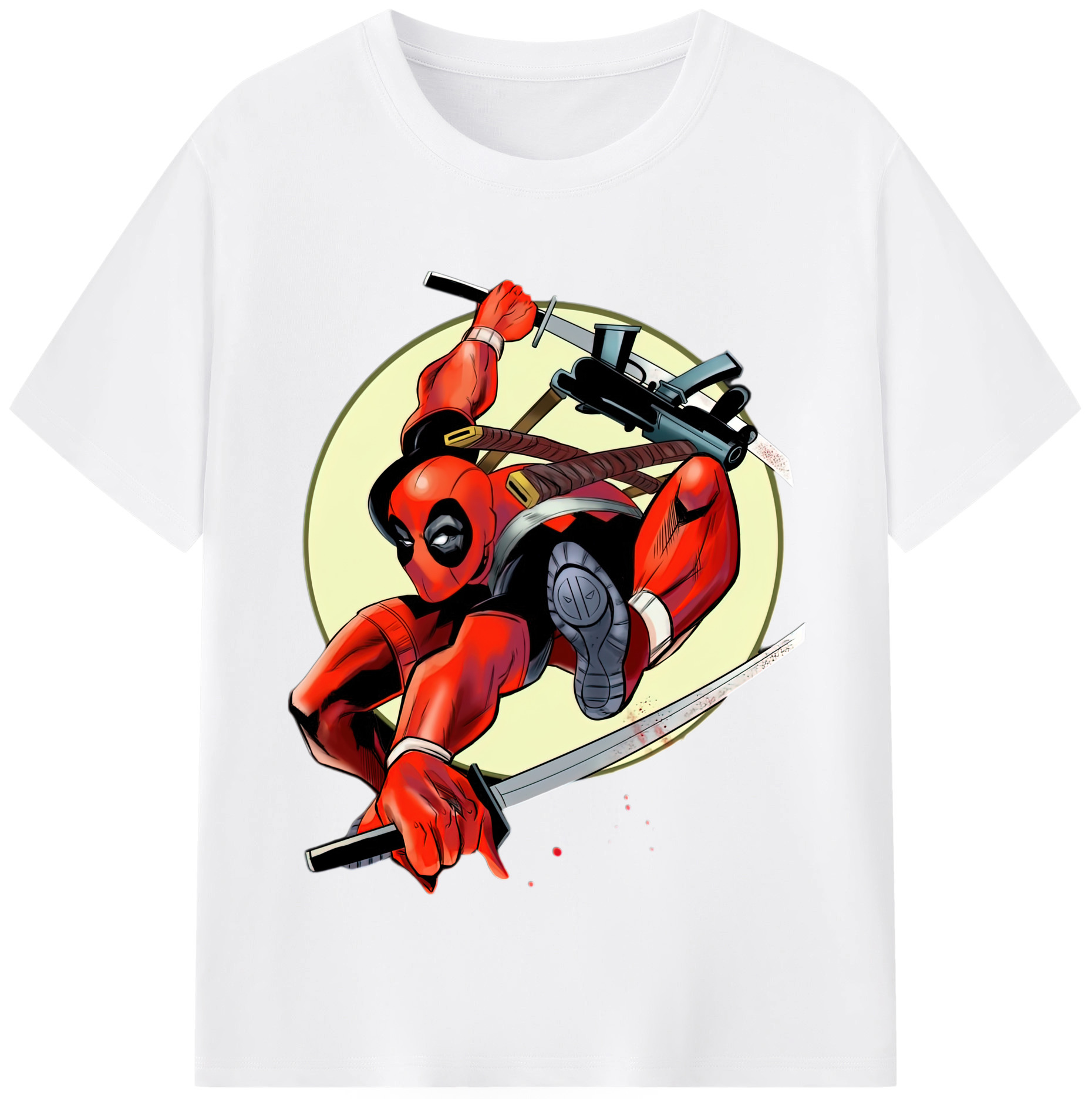 （画像用） Deadpool デッドプール 綿100％半袖Tシャツ（フロントプリント）