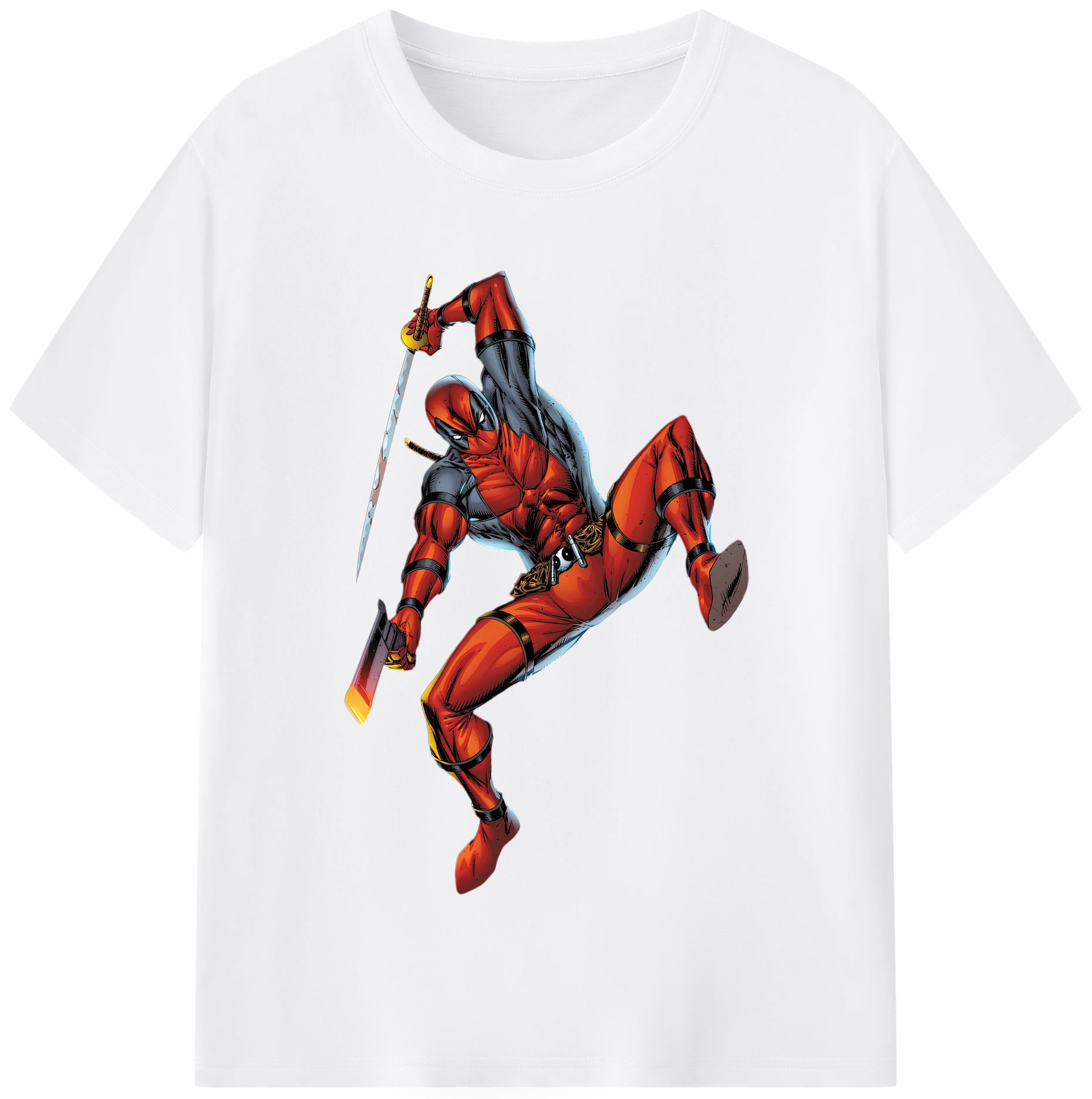 （画像用） Deadpool デッドプール 綿100％半袖Tシャツ（フロントプリント）