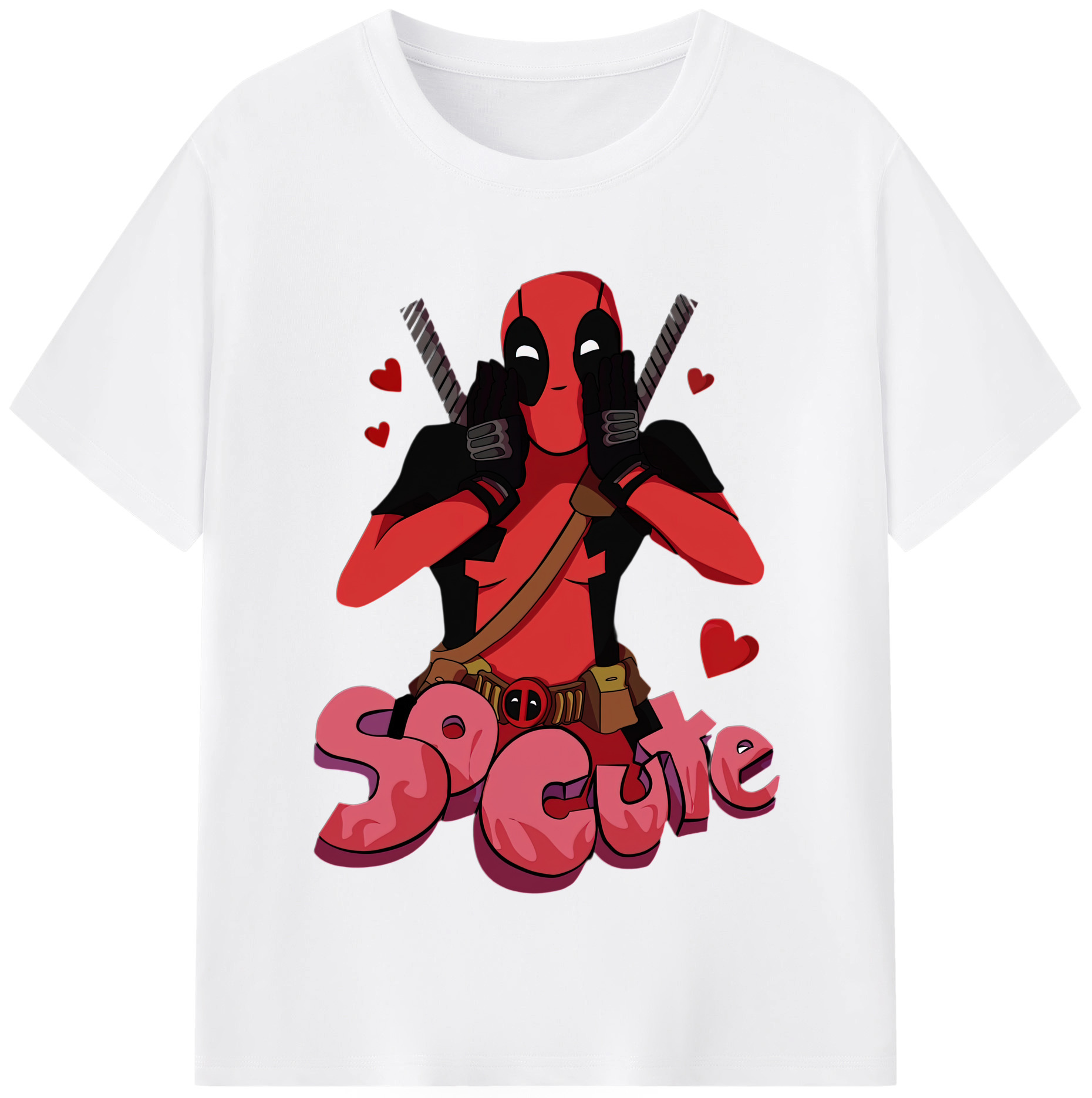 （画像用） Deadpool デッドプール 綿100％半袖Tシャツ（フロントプリント）