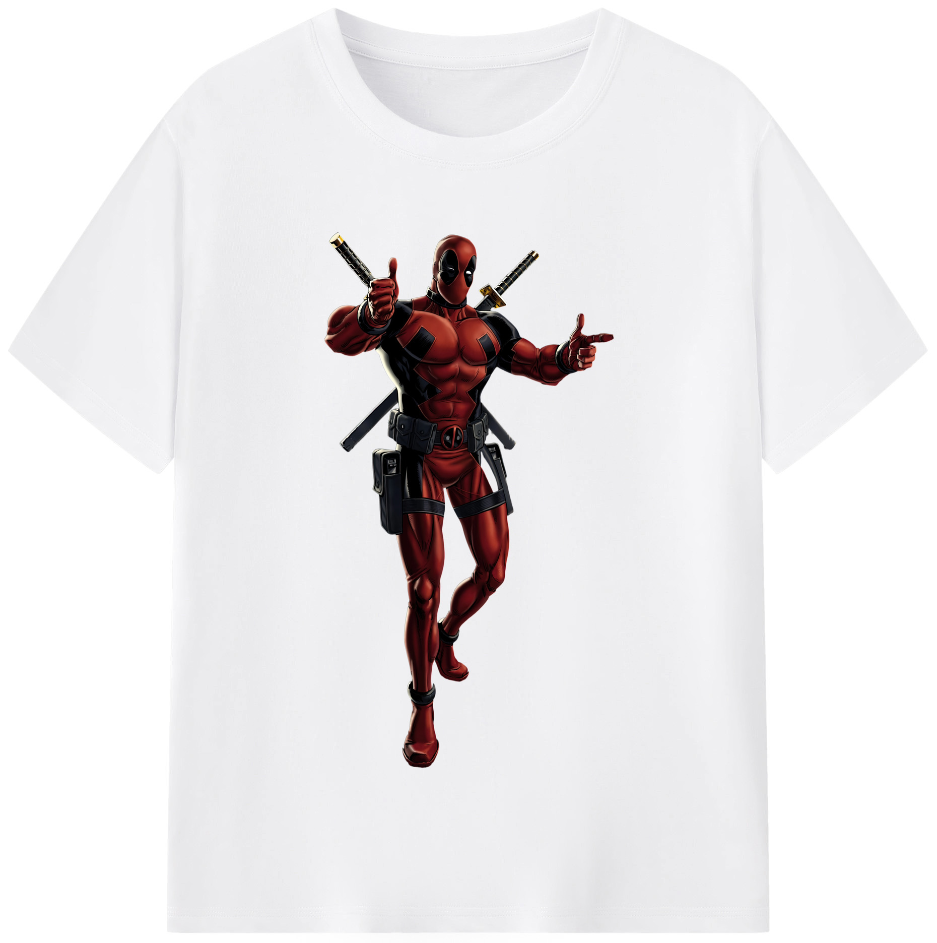 （画像用） Deadpool デッドプール 綿100％半袖Tシャツ（フロントプリント）