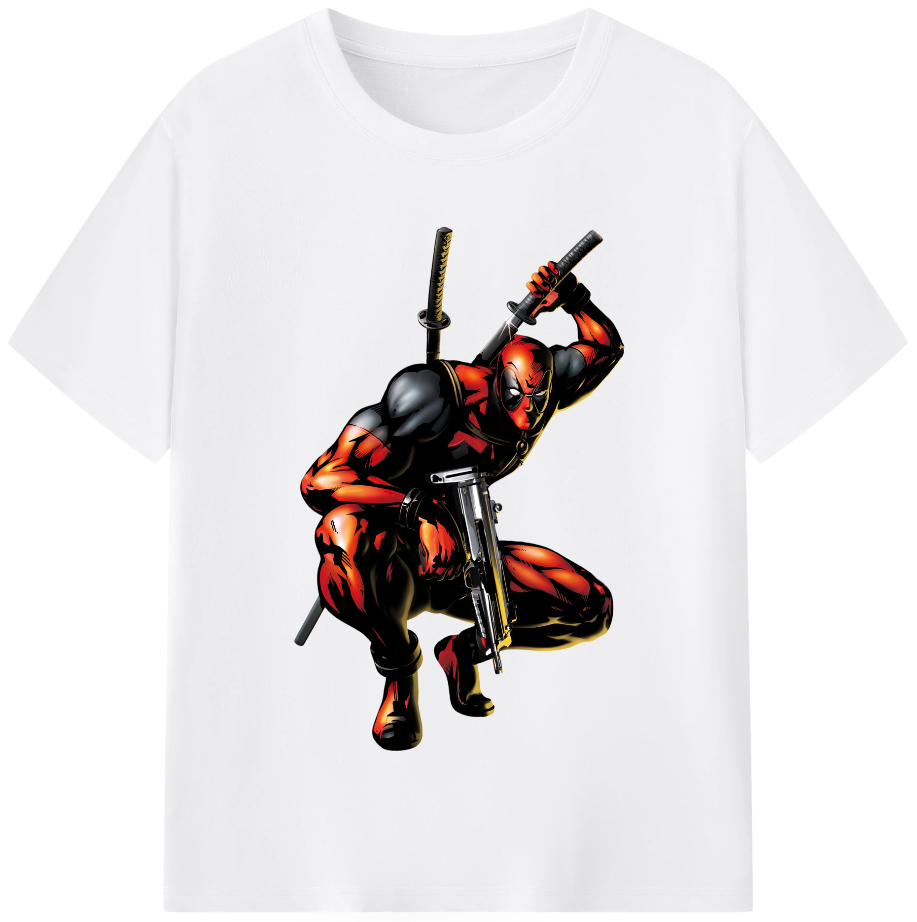 （画像用） Deadpool デッドプール 綿100％半袖Tシャツ（フロントプリント）