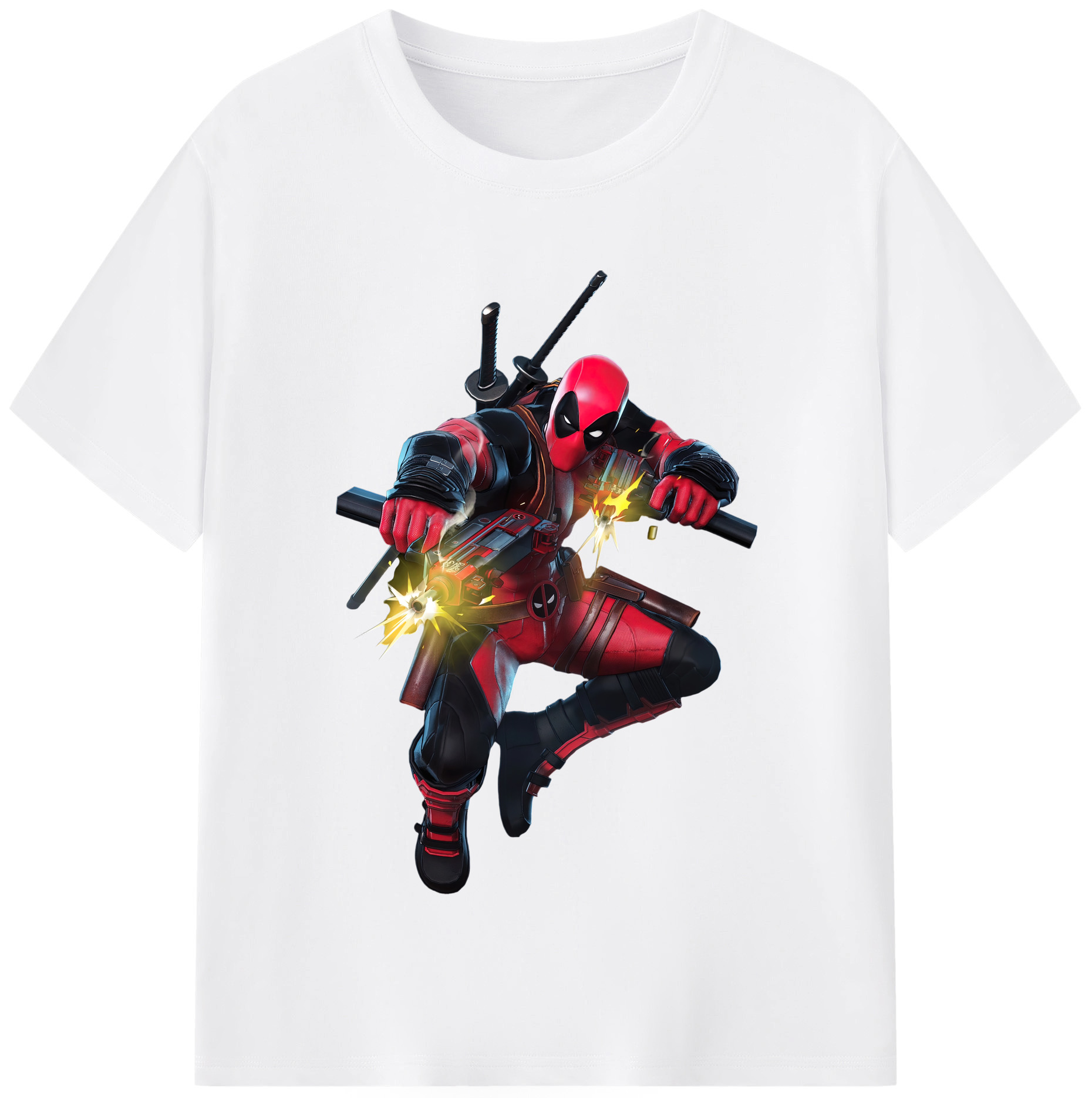 （画像用） Deadpool デッドプール 綿100％半袖Tシャツ（フロントプリント）