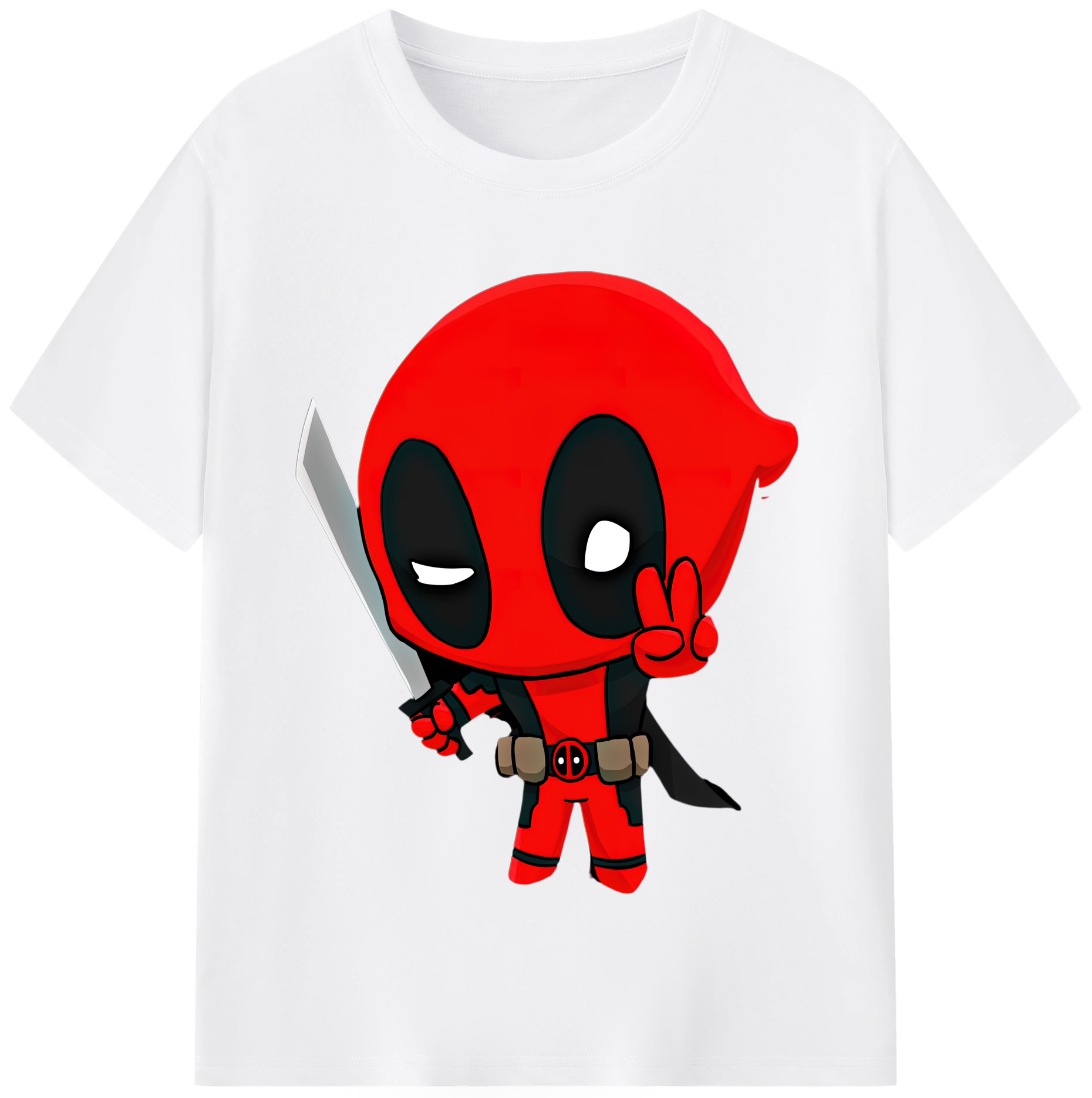 （画像用） Deadpool デッドプール 綿100％半袖Tシャツ（フロントプリント）