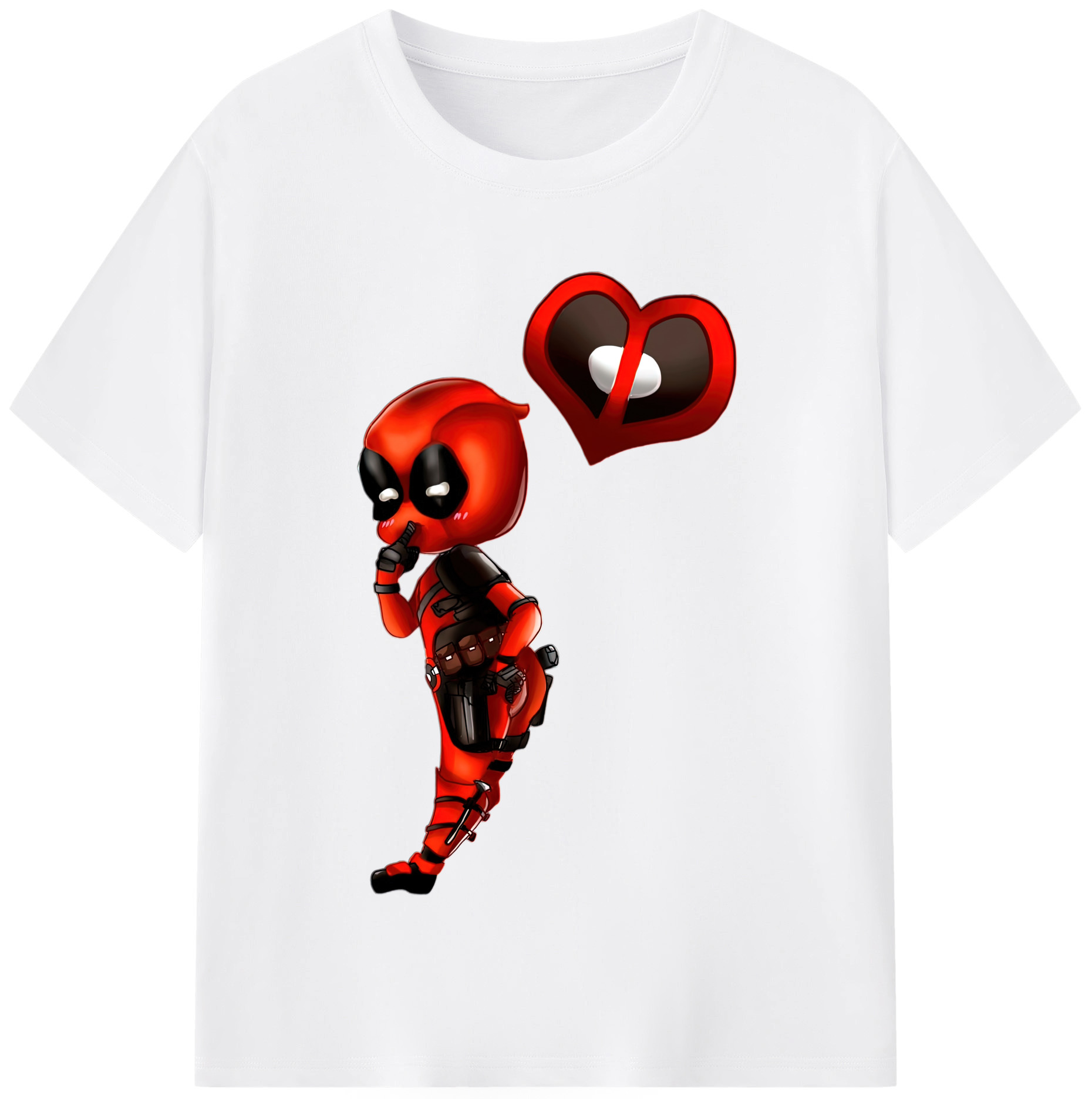 （画像用） Deadpool デッドプール 綿100％半袖Tシャツ（フロントプリント）