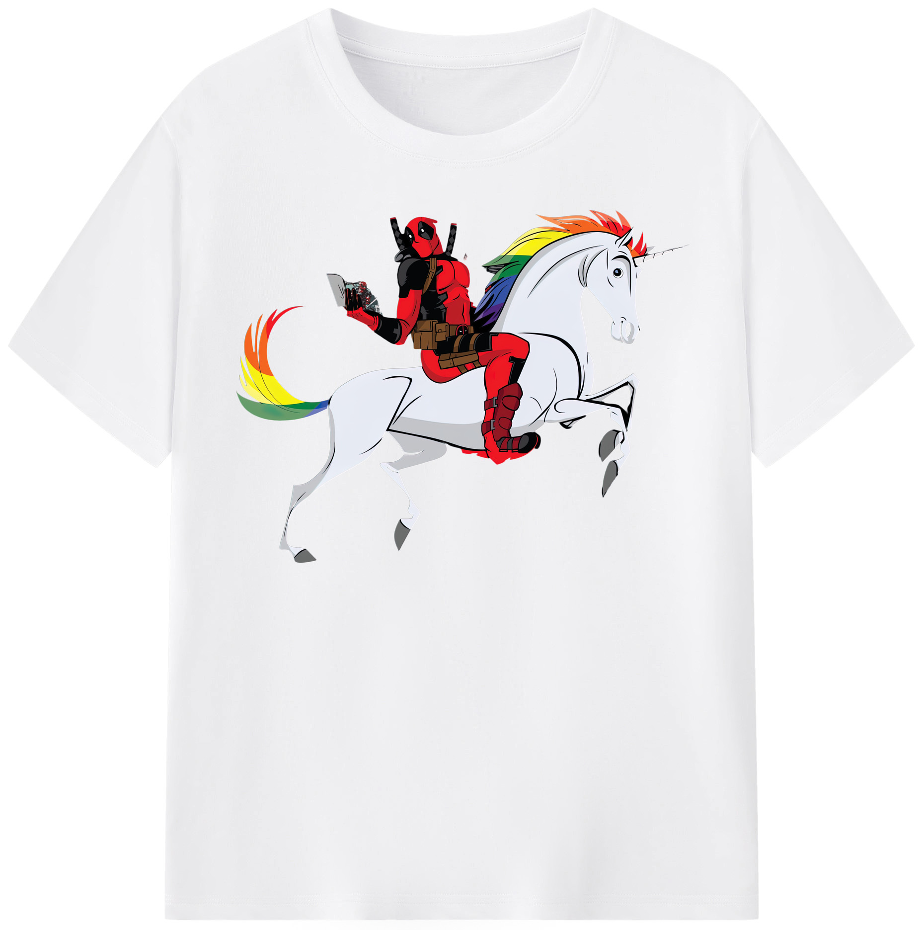 （画像用） Deadpool デッドプール 綿100％半袖Tシャツ（フロントプリント）