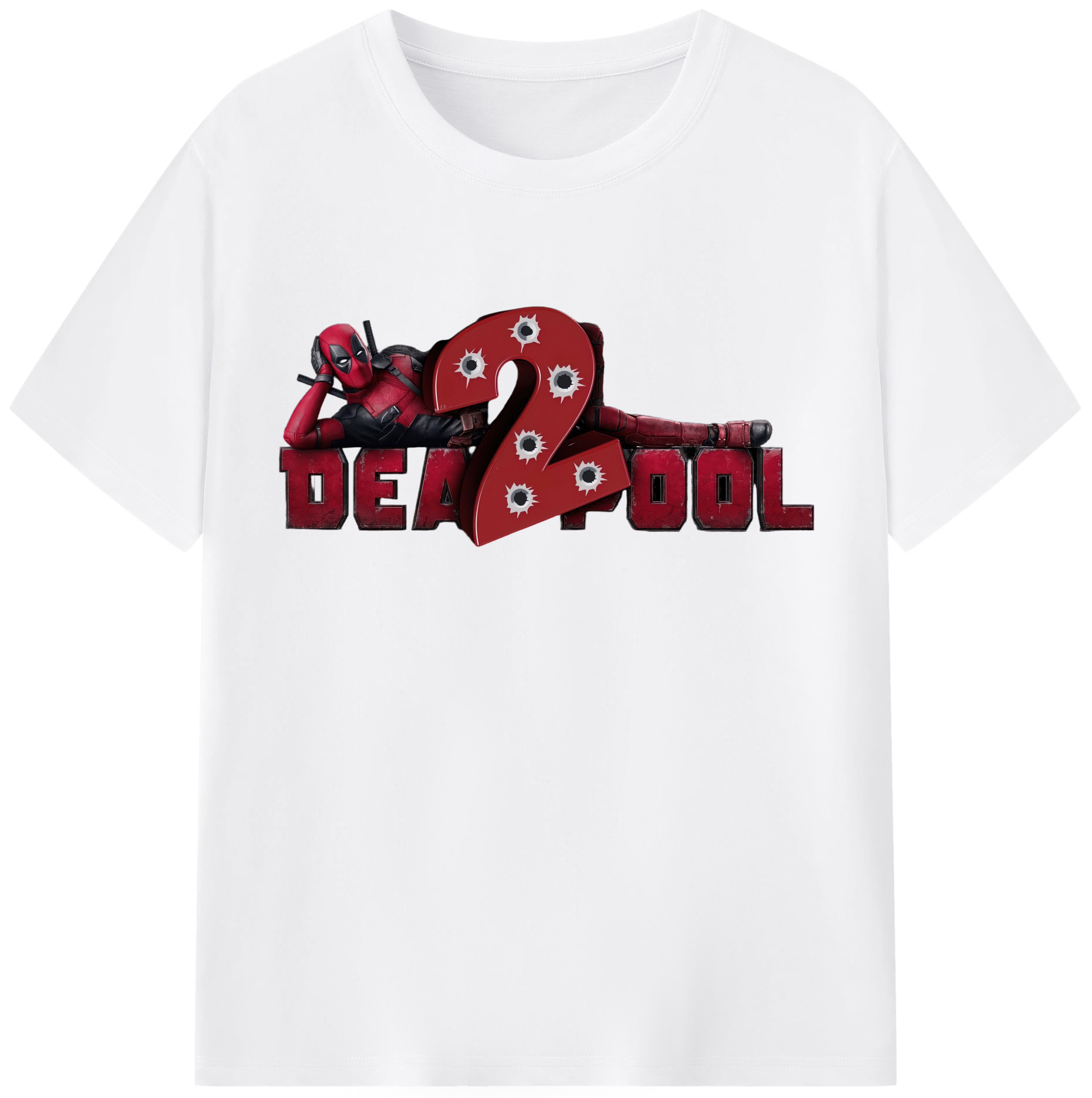 （画像用） Deadpool デッドプール 綿100％半袖Tシャツ（フロントプリント）