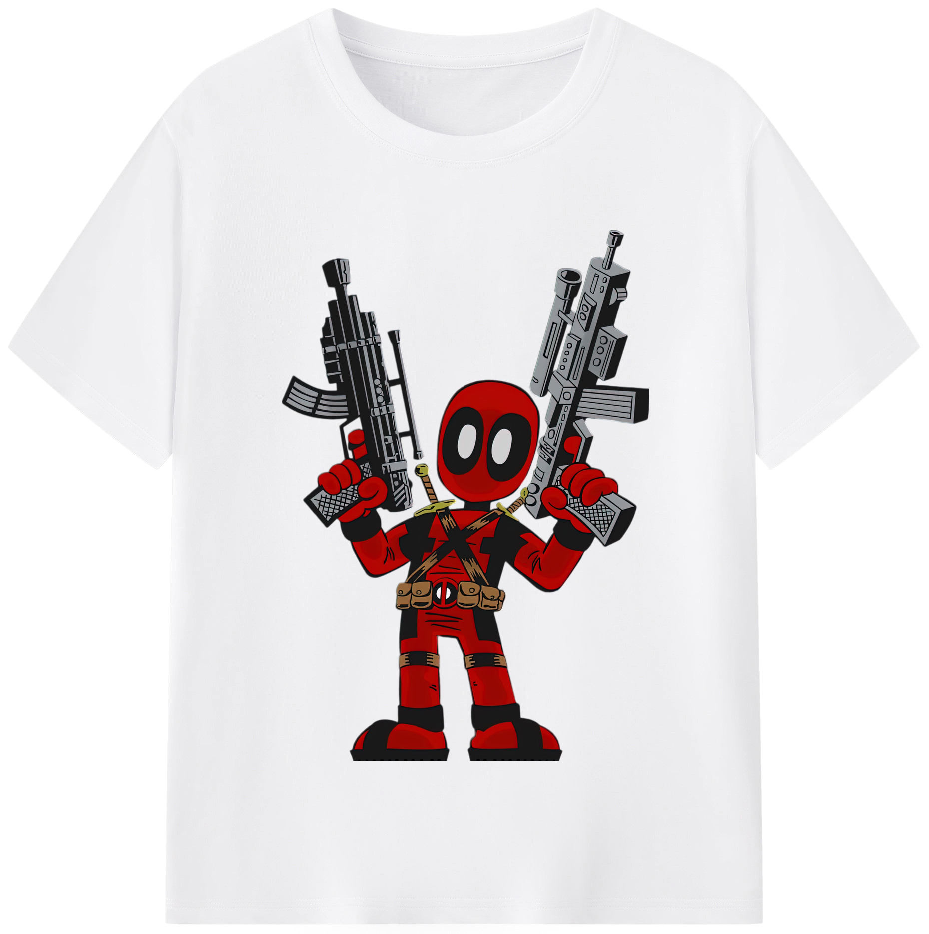 （画像用） Deadpool デッドプール 綿100％半袖Tシャツ（フロントプリント）