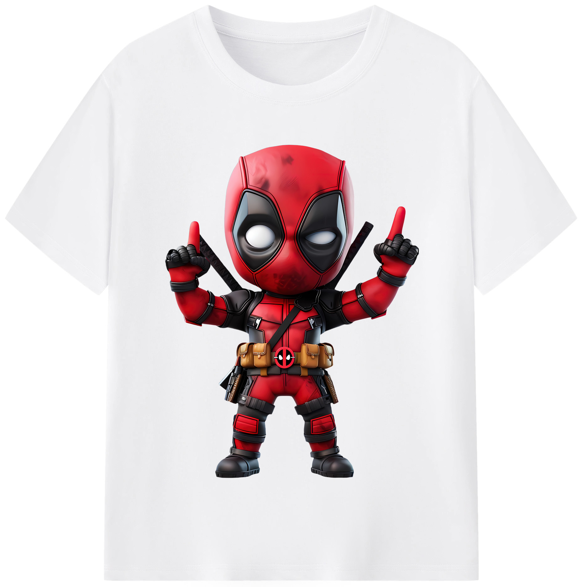 （画像用） Deadpool デッドプール 綿100％半袖Tシャツ（フロントプリント）