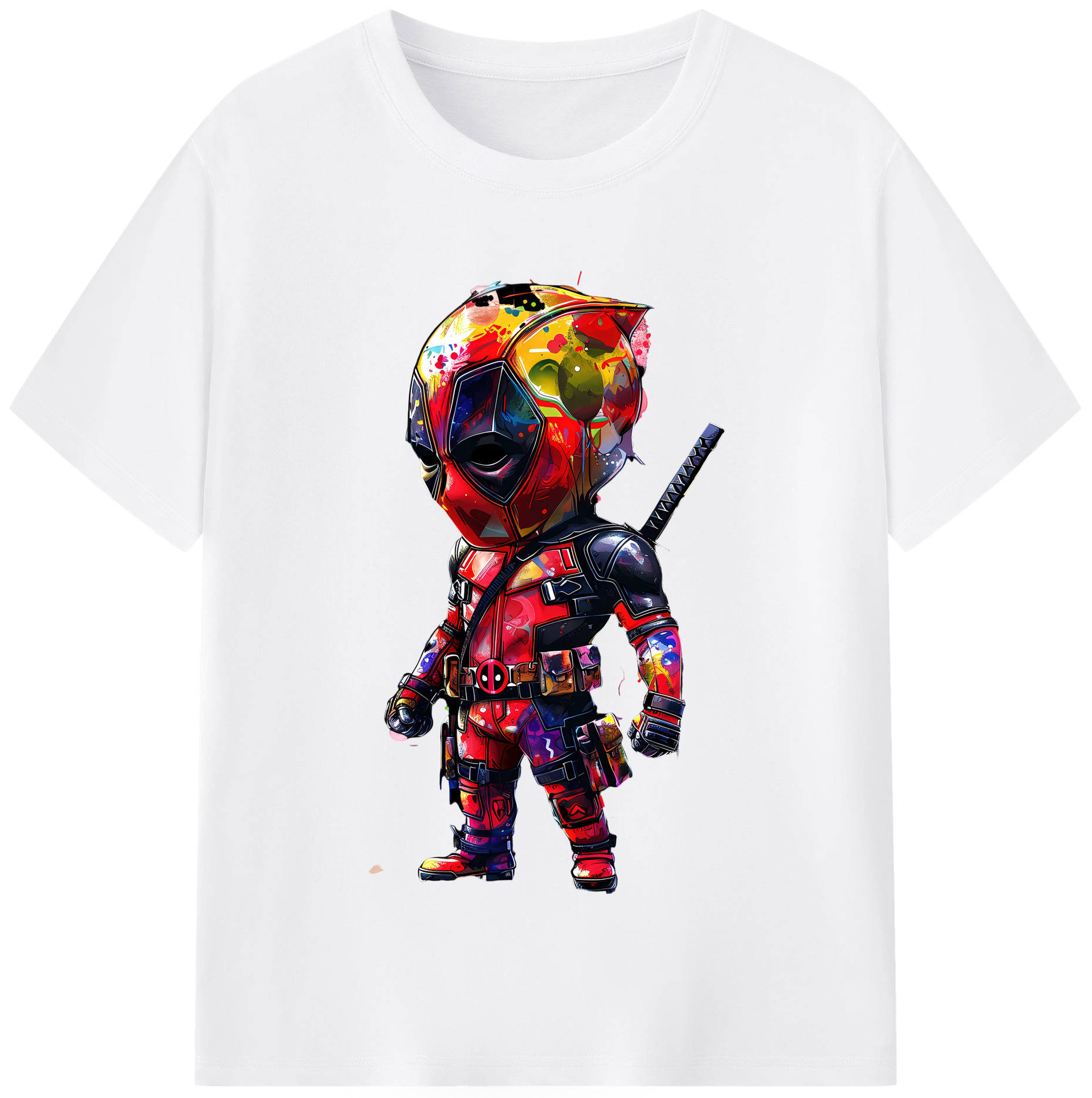 （画像用） Deadpool デッドプール 綿100％半袖Tシャツ（フロントプリント）