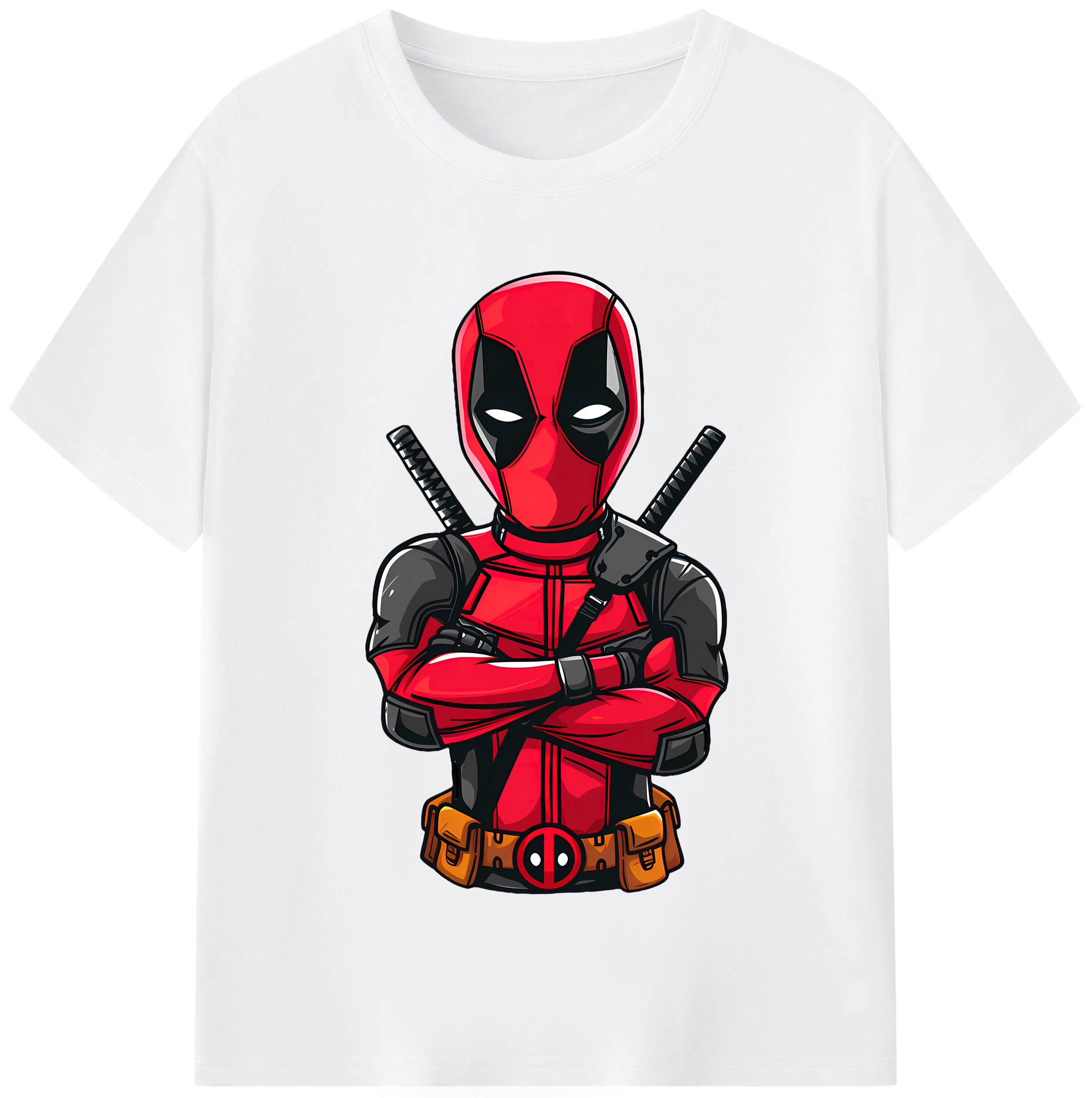 （画像用） Deadpool デッドプール 綿100％半袖Tシャツ（フロントプリント）