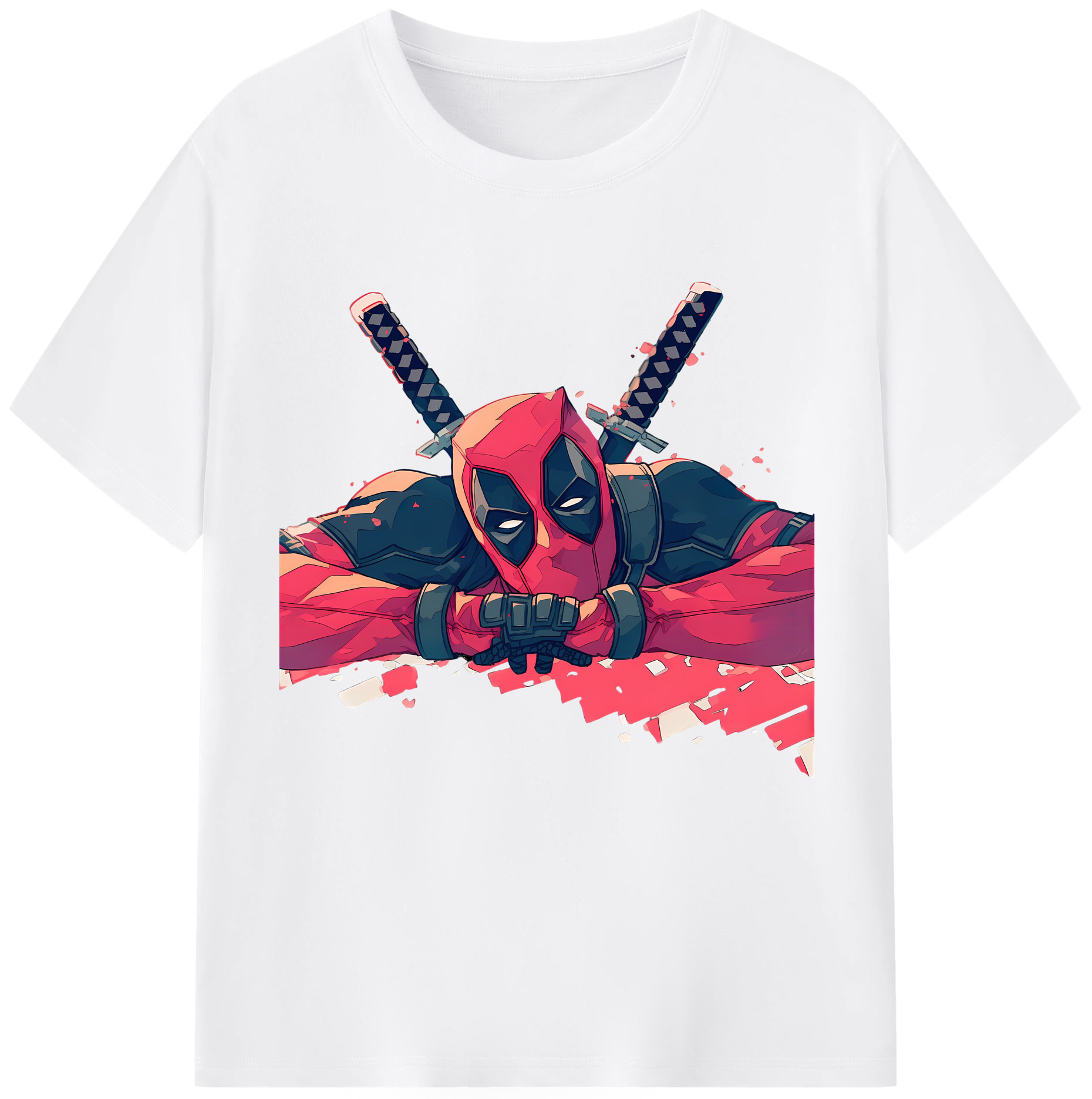 （画像用） Deadpool デッドプール 綿100％半袖Tシャツ（フロントプリント）