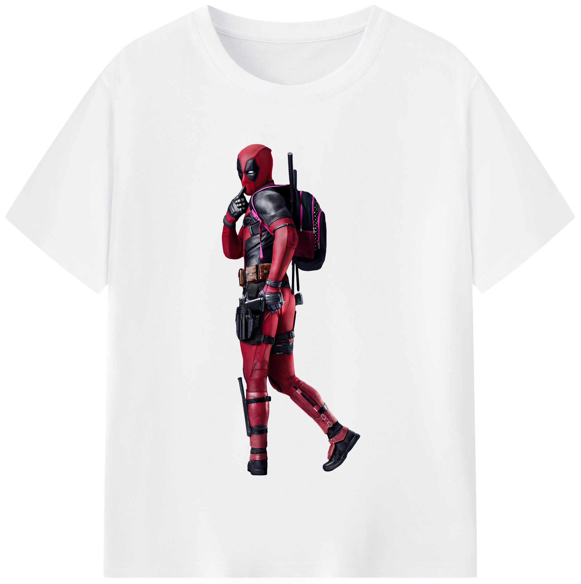 （画像用） Deadpool デッドプール 綿100％半袖Tシャツ（フロントプリント）