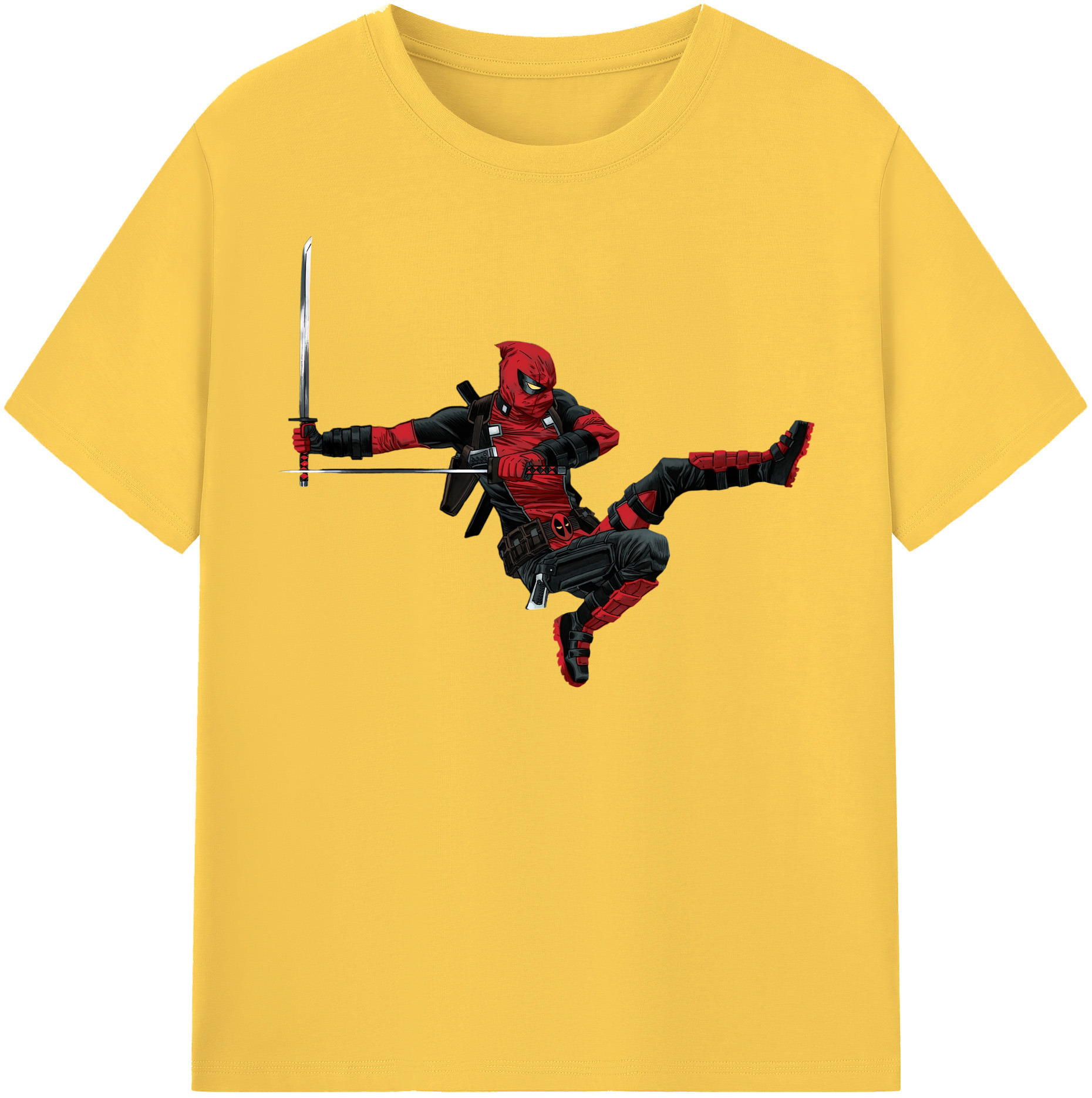 （画像用） Deadpool デッドプール 綿100％半袖Tシャツ（フロントプリント）