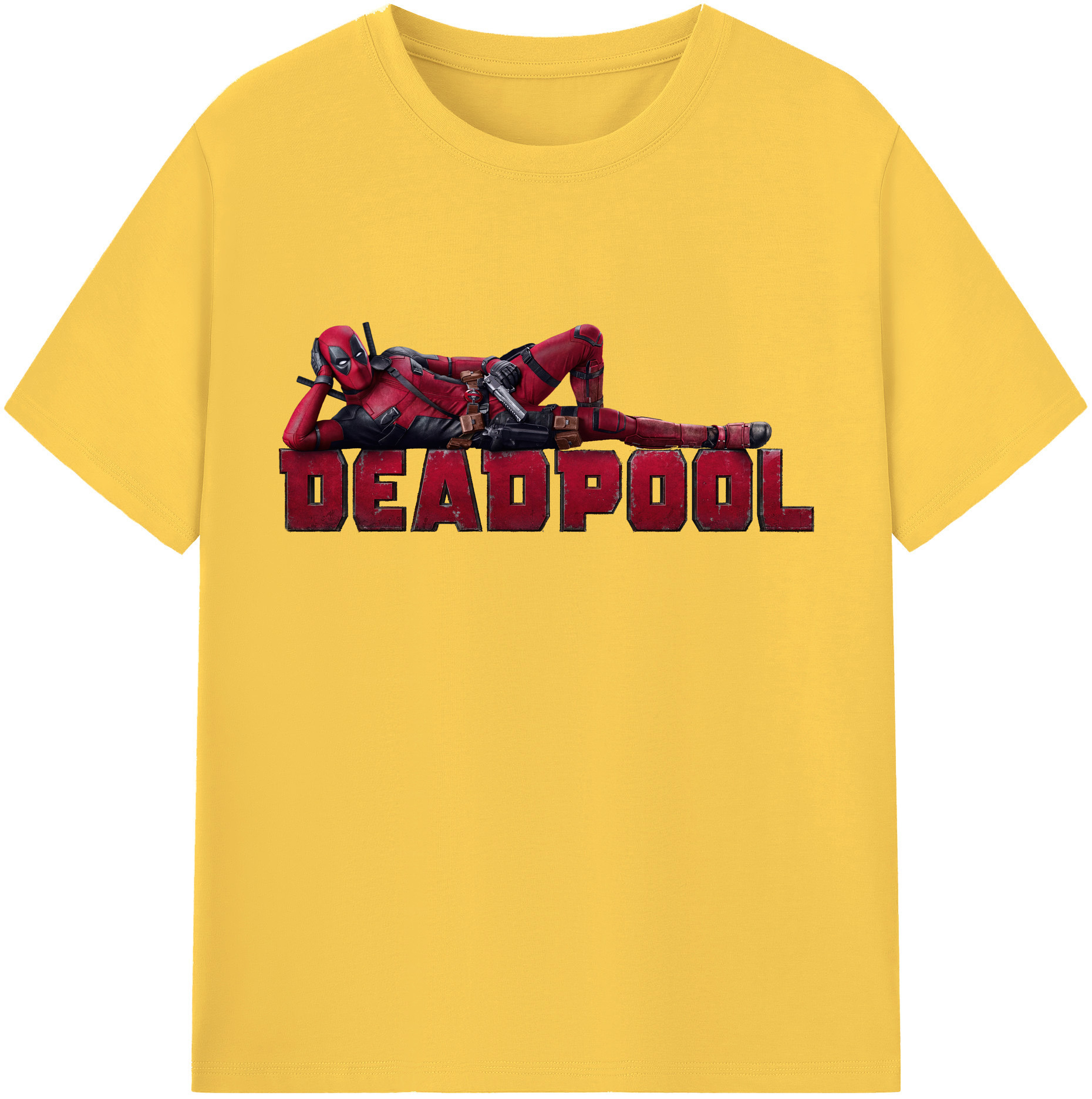 （画像用） Deadpool デッドプール 綿100％半袖Tシャツ（フロントプリント）