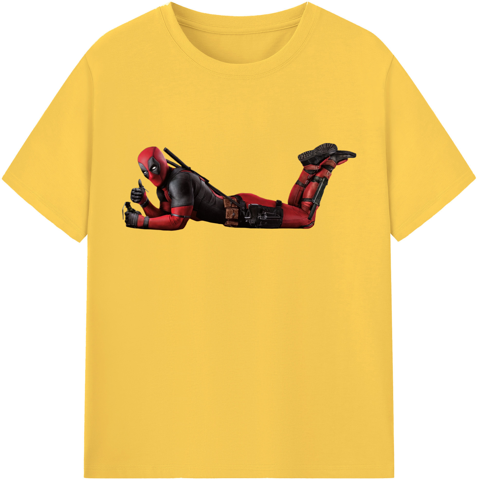 （画像用） Deadpool デッドプール 綿100％半袖Tシャツ（フロントプリント）