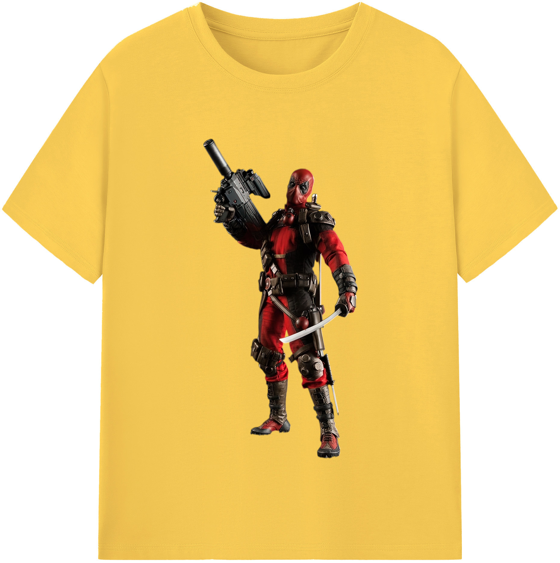 （画像用） Deadpool デッドプール 綿100％半袖Tシャツ（フロントプリント）