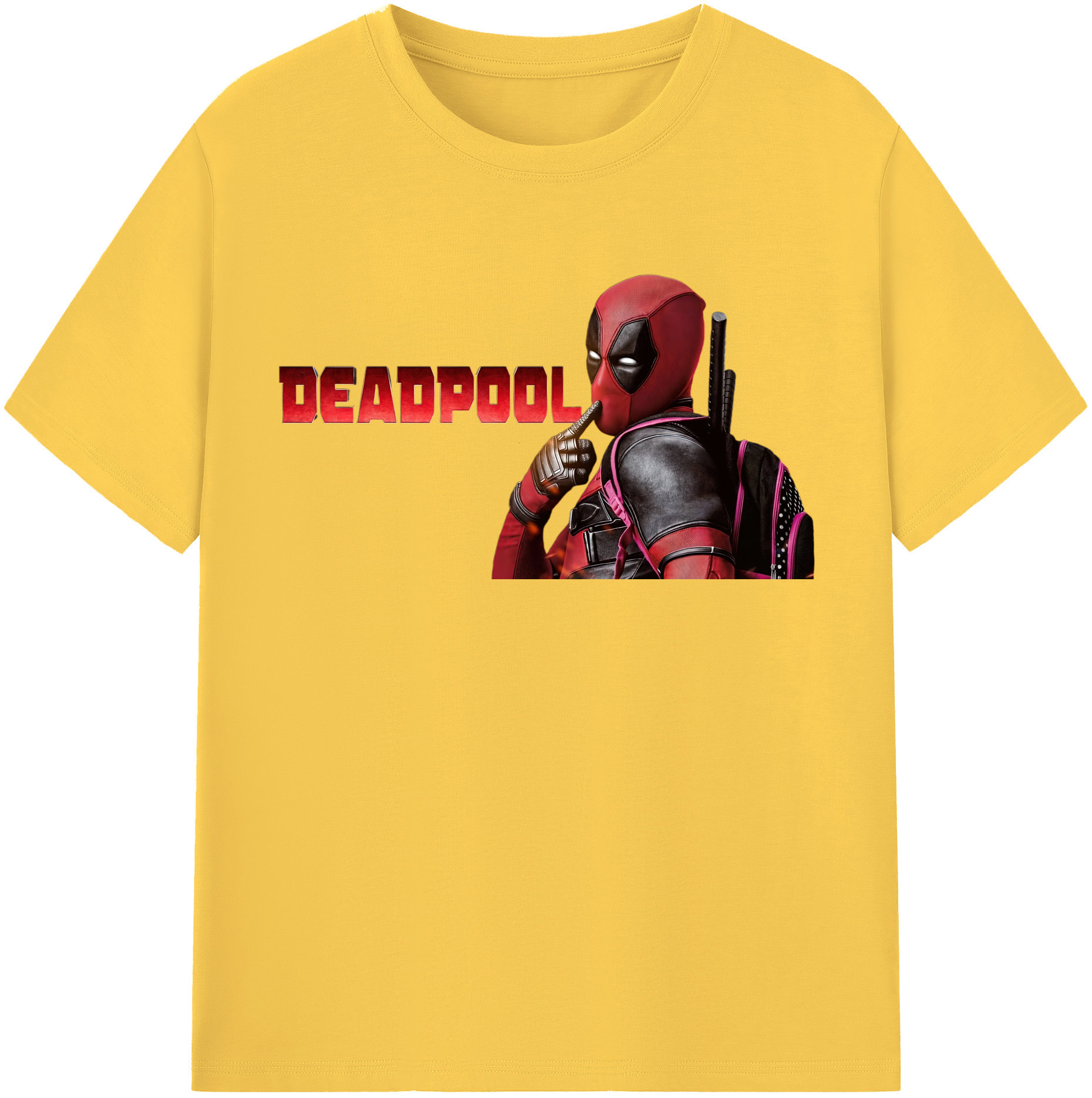 （画像用） Deadpool デッドプール 綿100％半袖Tシャツ（フロントプリント）